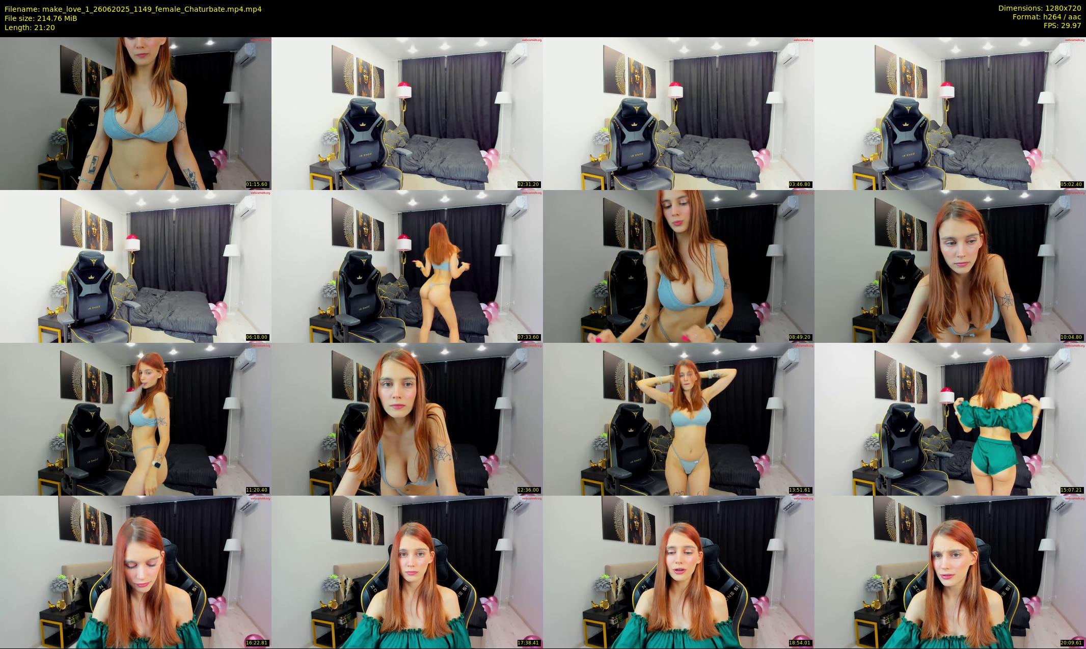 make_love_1 — 22 minute Chaturbate female cam show recording, 720p, Jun 26, 2025