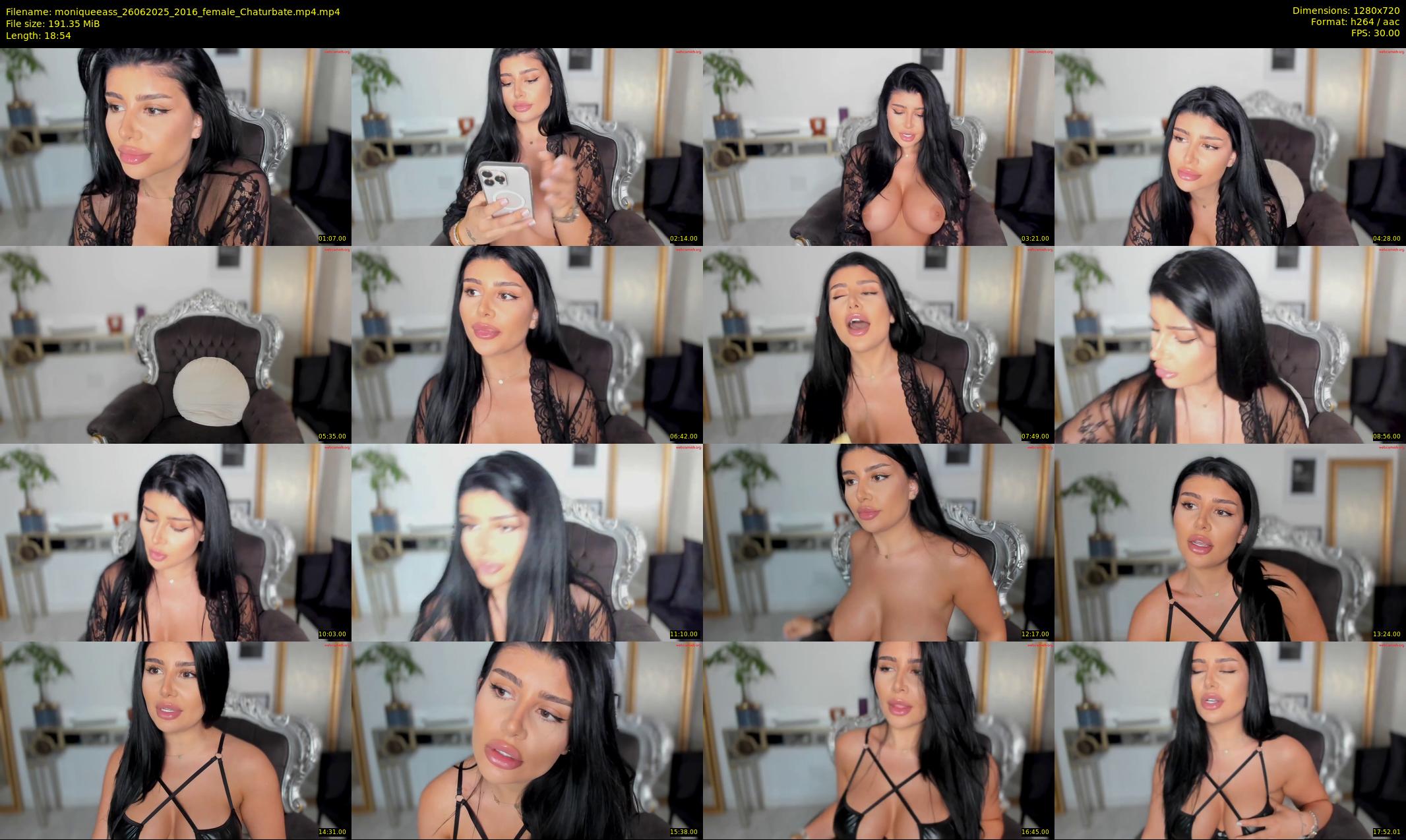 moniqueeass — 19 minute Chaturbate female cam show recording, 720p, Jun 26, 2025