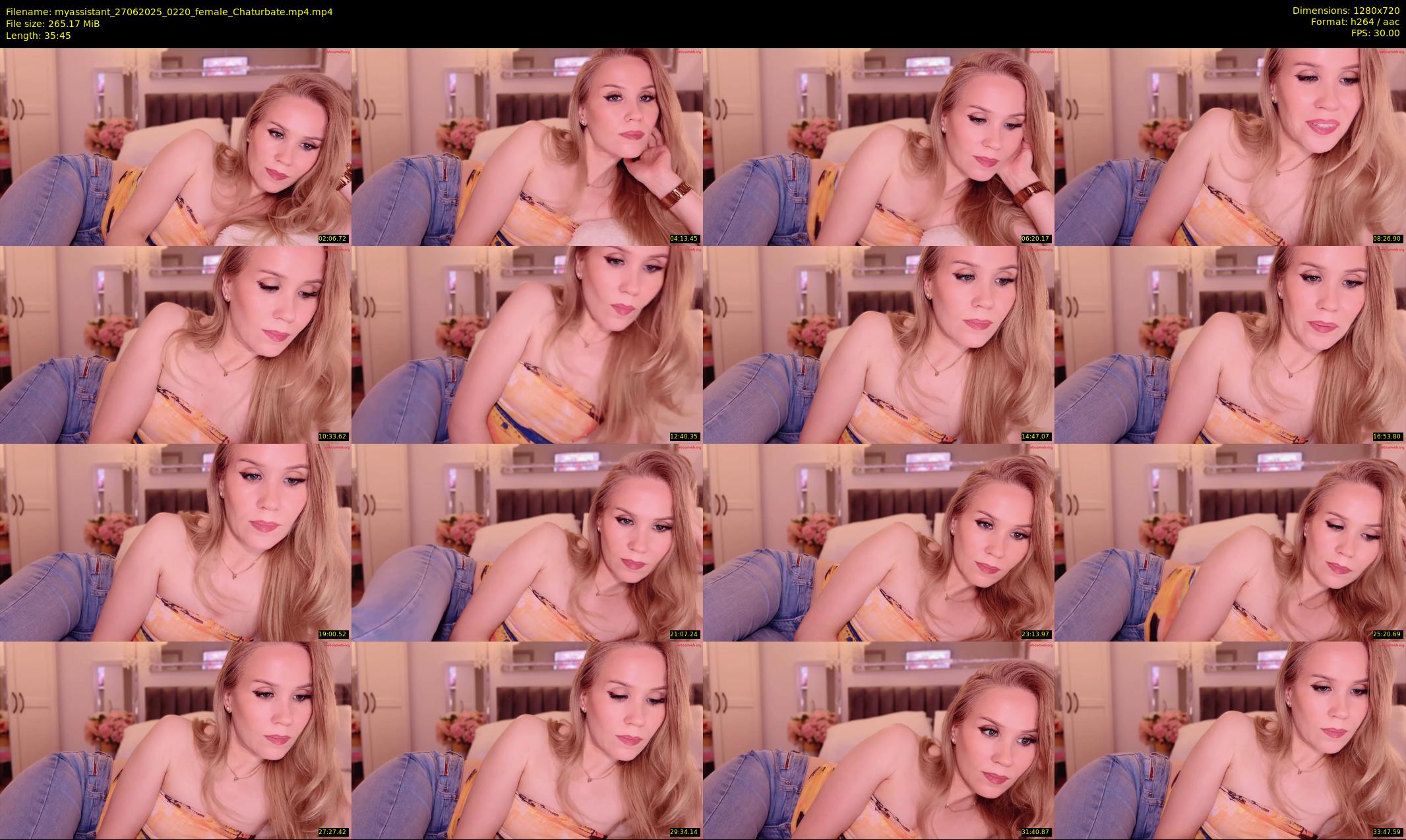 myassistant — 36 minute Chaturbate female cam show recording, 720p, Jun 27, 2025