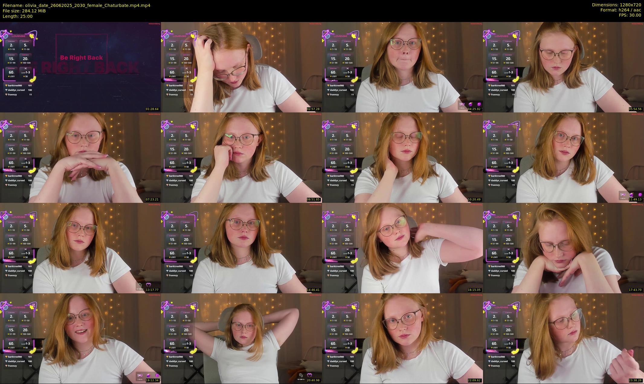 olivia_date — 25 minute Chaturbate female cam show recording, 720p, Jun 26, 2025