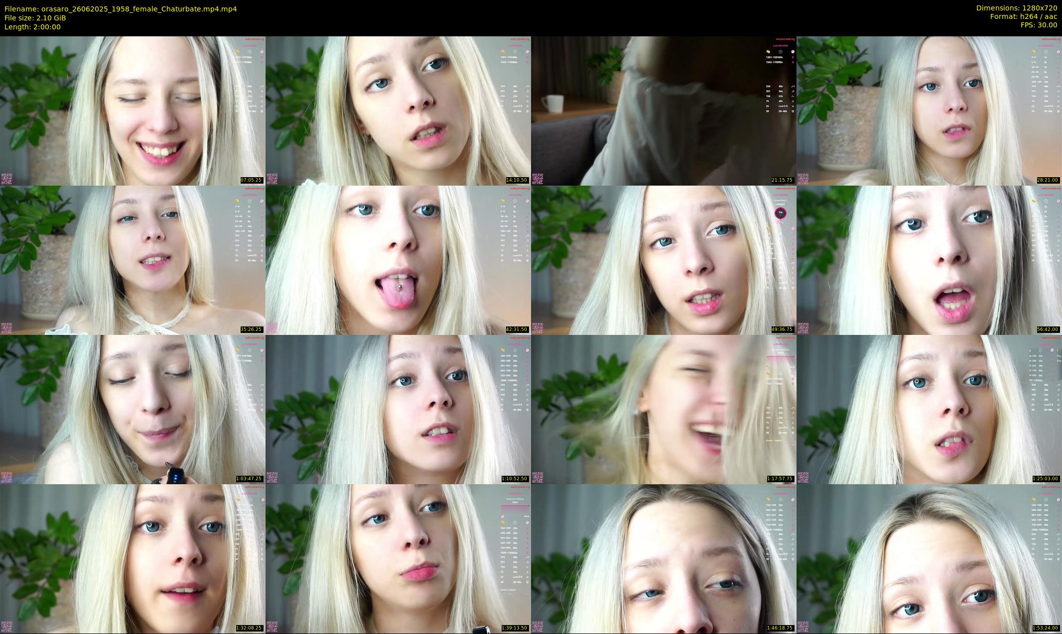orasaro — 120 minute Chaturbate female cam show recording, 720p, Jun 26, 2025