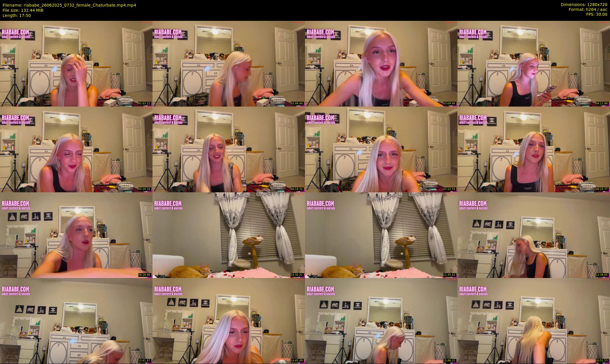 riababe — 18 minute Chaturbate female cam show recording, 720p, Jun 26, 2025