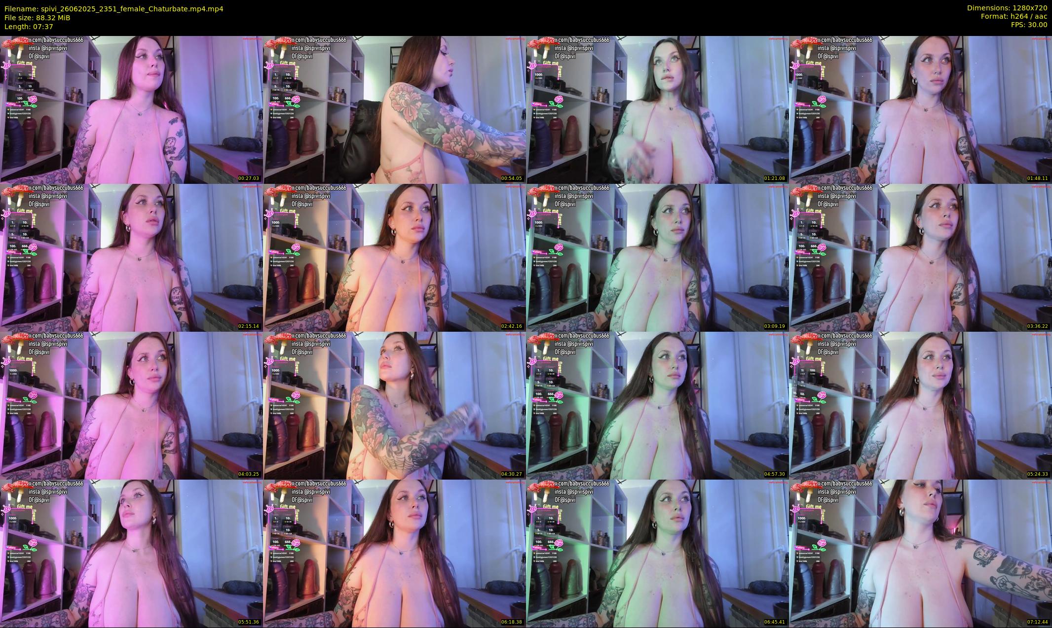 spivi — 8 minute Chaturbate female cam show recording, 720p, Jun 26, 2025