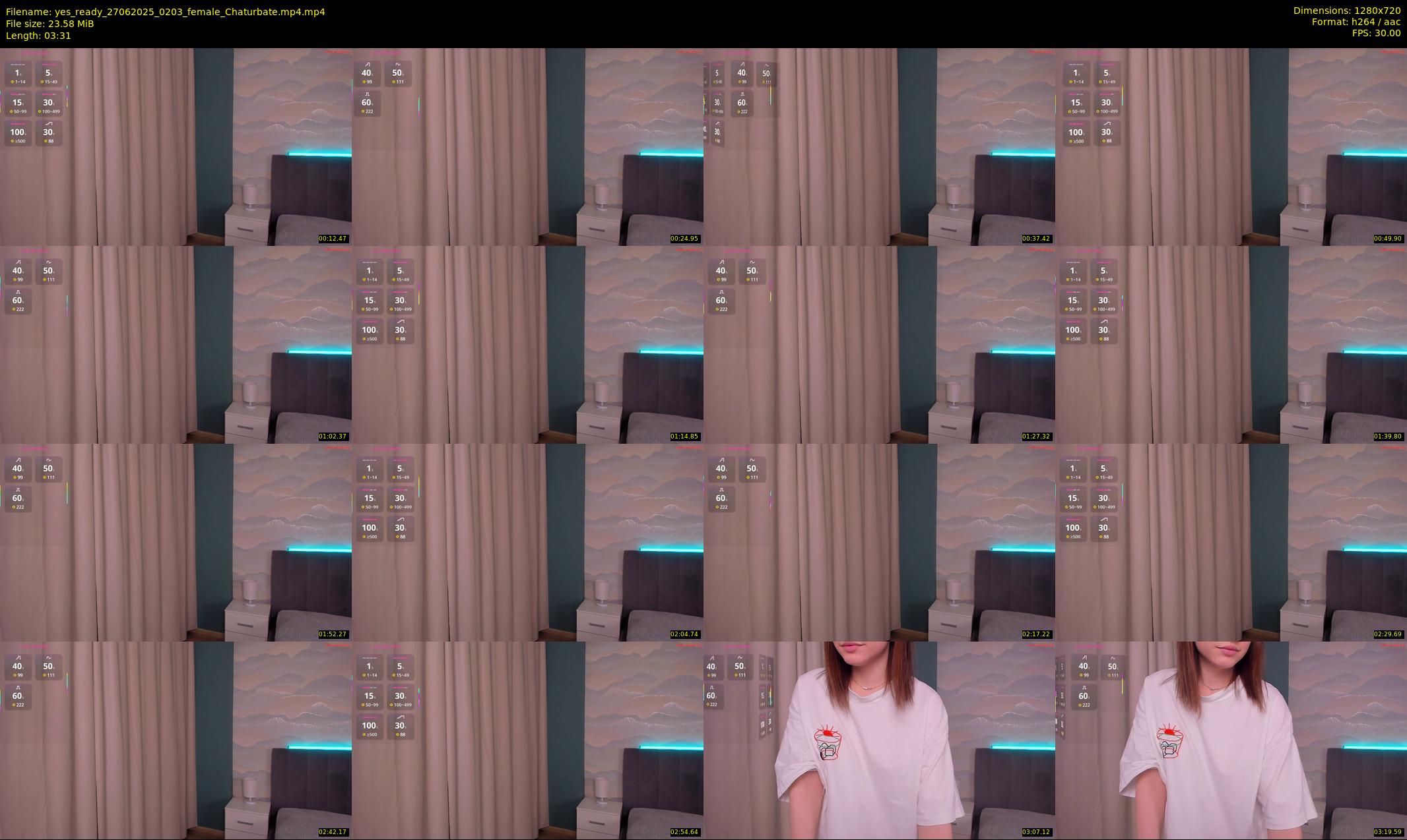 yes_ready — 4 minute Chaturbate female cam show recording, 720p, Jun 27, 2025