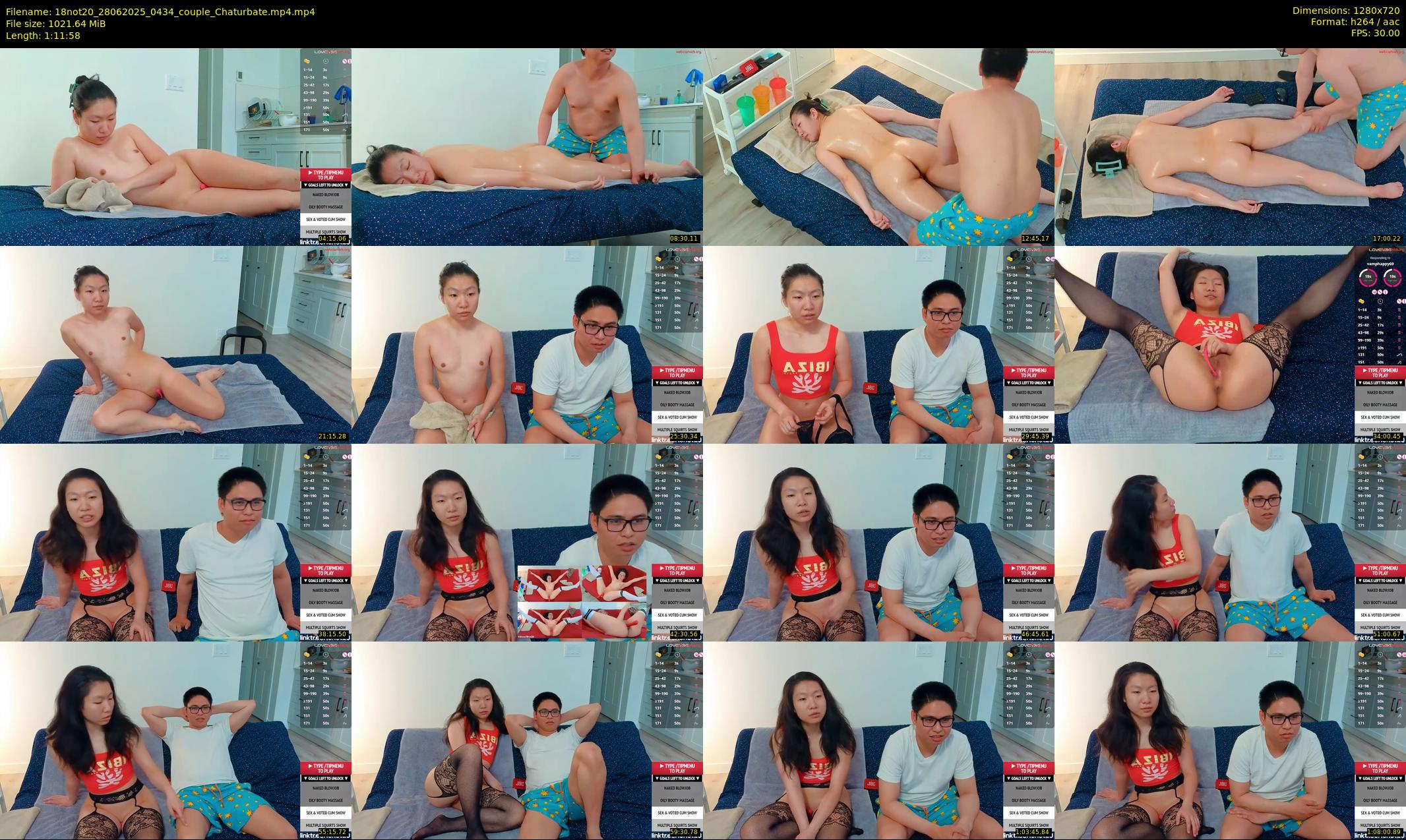 18not20 — 72 minute Chaturbate couple cam show recording, 720p, Jun 28, 2025