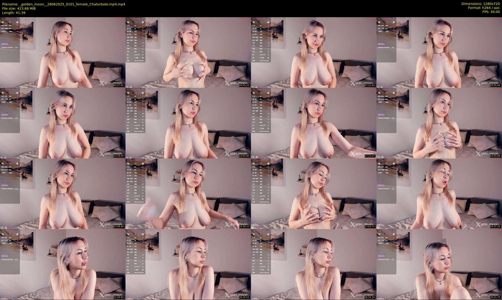 _golden_moon_ — 42 minute Chaturbate female cam show recording, 720p, Jun 28, 2025