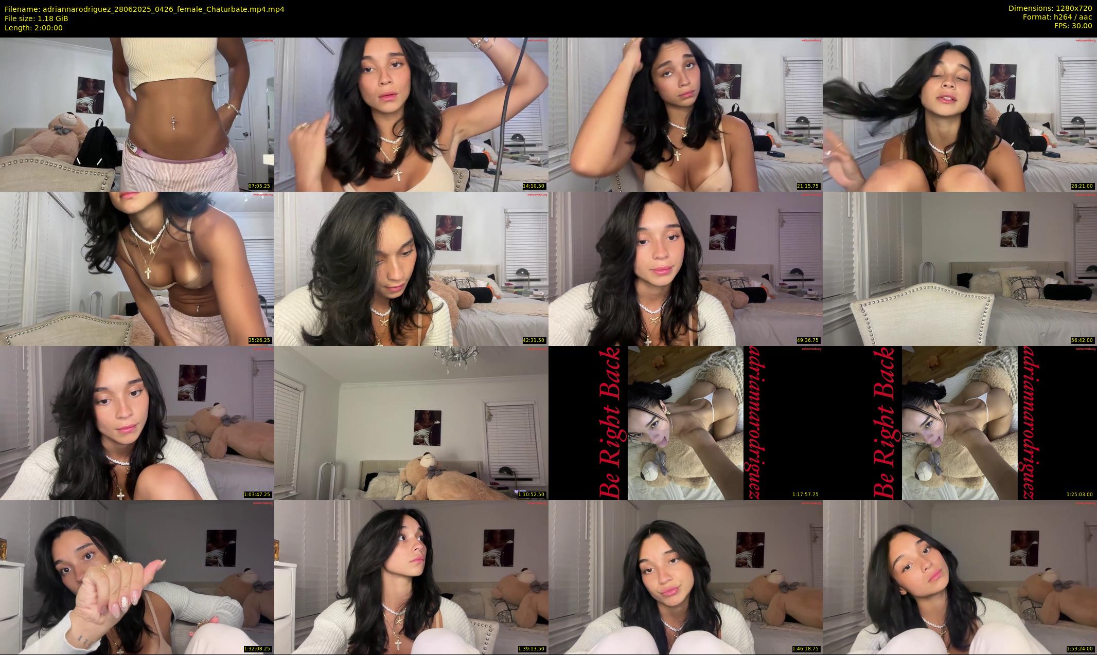 adriannarodriguez — 120 minute Chaturbate female cam show recording, 720p, Jun 28, 2025