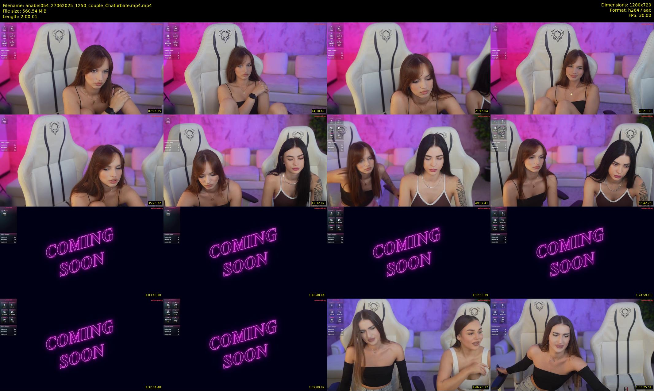 anabel054 — 121 minute Chaturbate female cam show recording, 720p, Jun 27, 2025