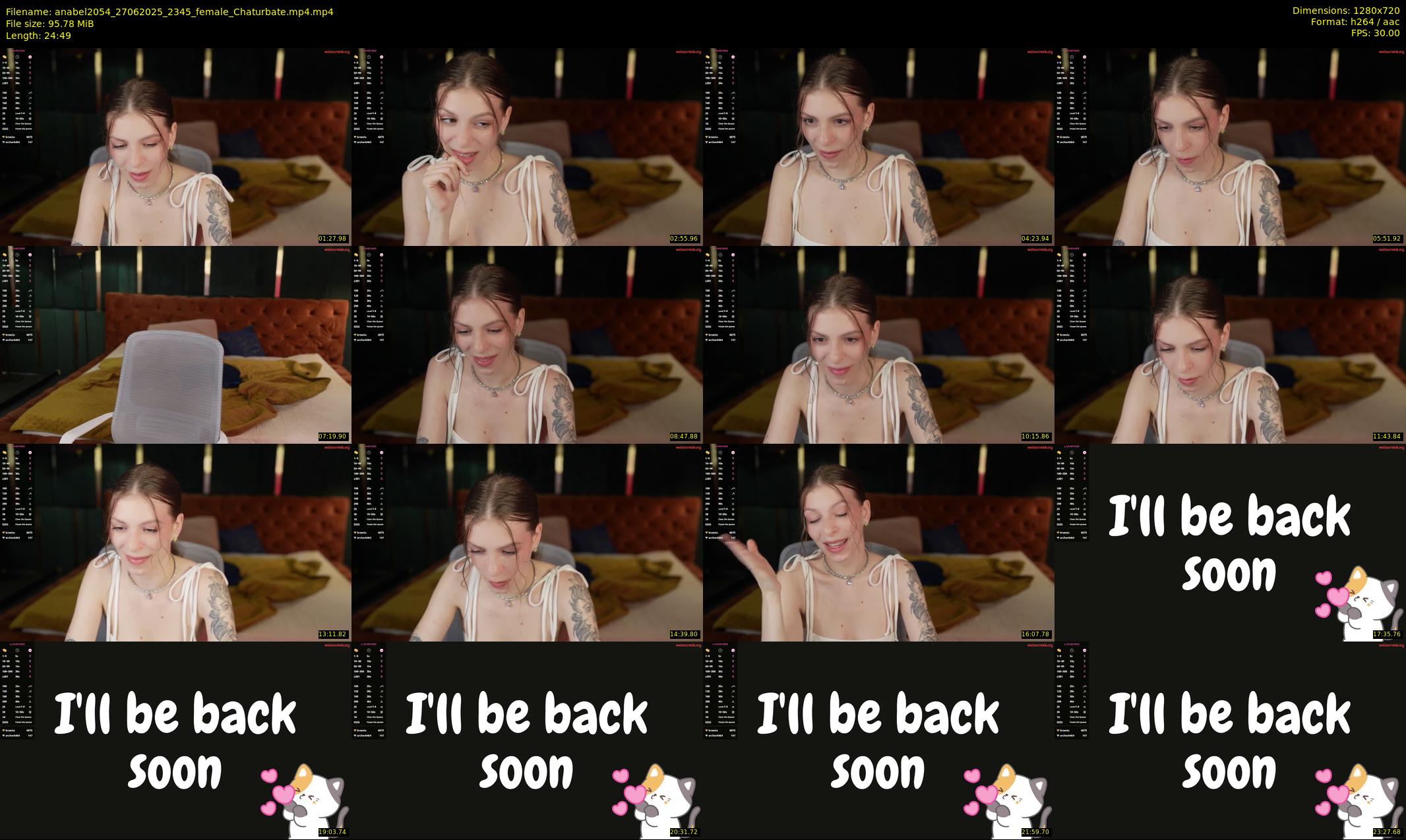 anabel2054 — 25 minute Chaturbate female cam show recording, 720p, Jun 27, 2025