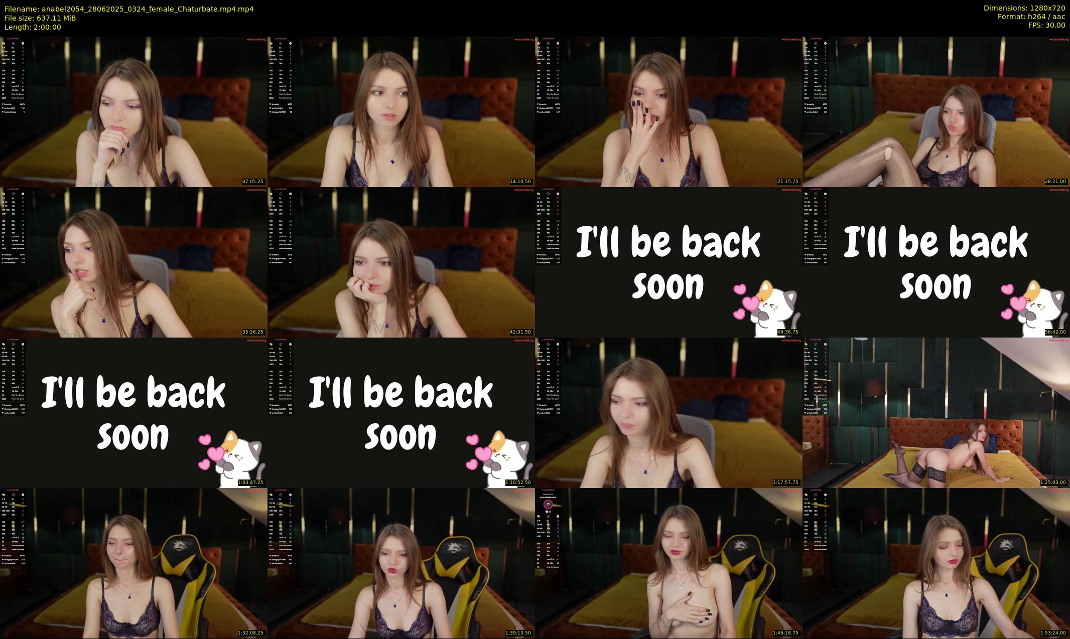 anabel2054 — 120 minute Chaturbate female cam show recording, 720p, Jun 28, 2025