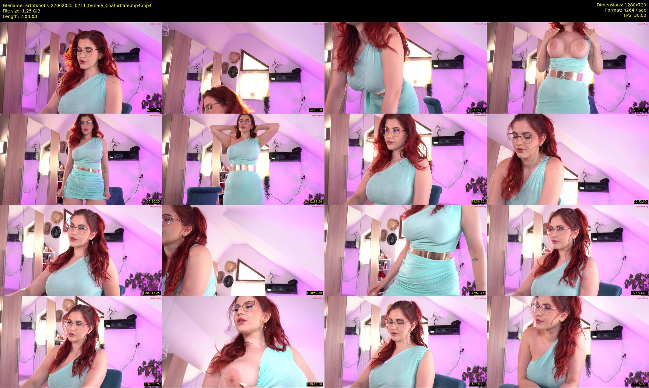 artofboobs — 120 minute Chaturbate female cam show recording, 720p, Jun 27, 2025