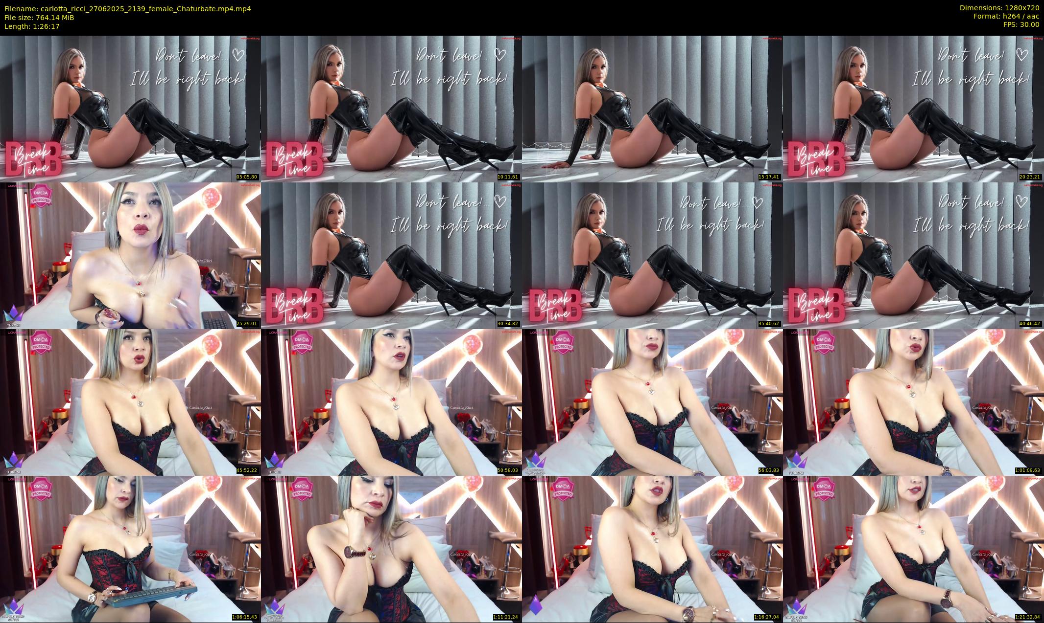 carlotta_ricci — 87 minute Chaturbate female cam show recording, 720p, Jun 27, 2025