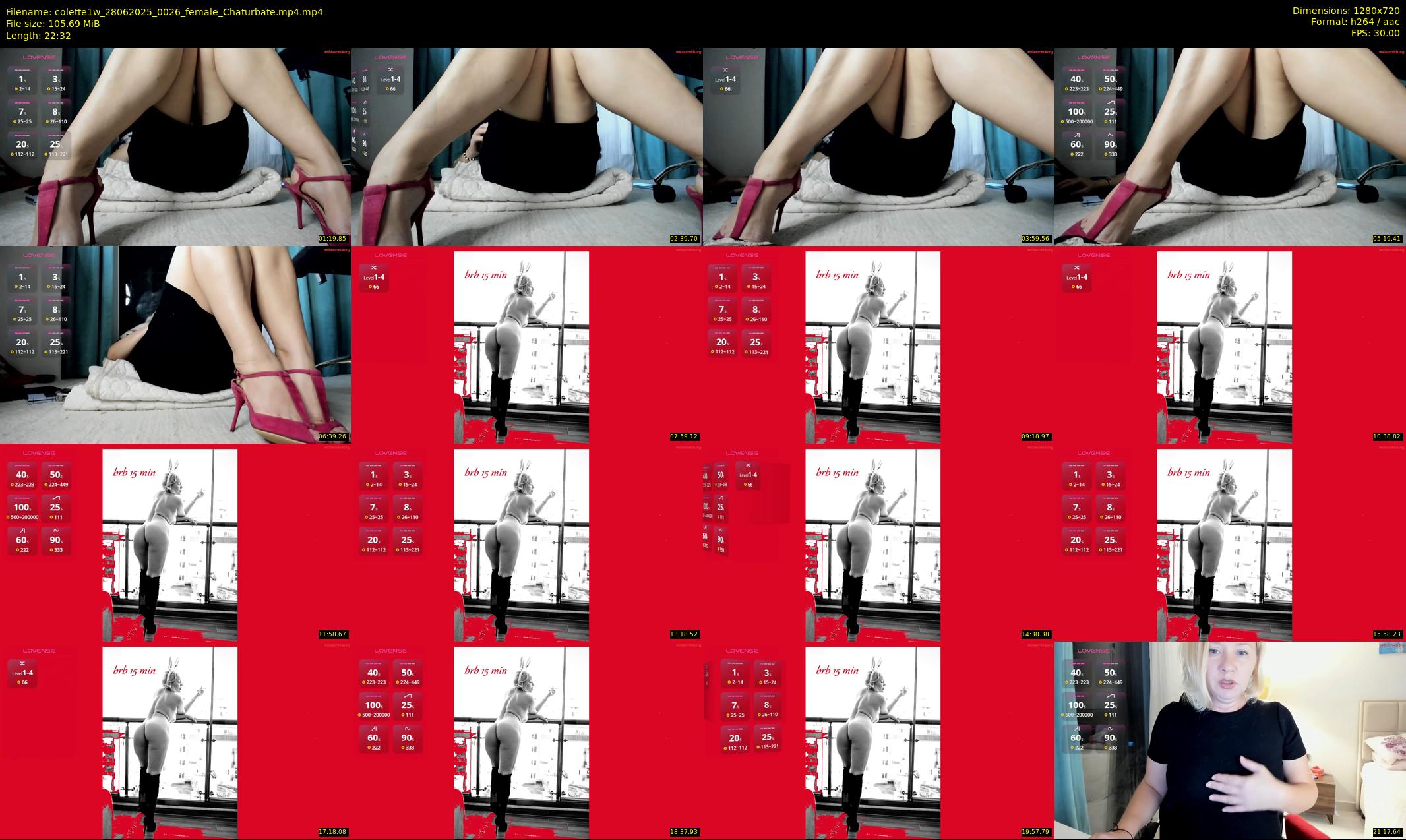 colette1w — 23 minute Chaturbate female cam show recording, 720p, Jun 28, 2025