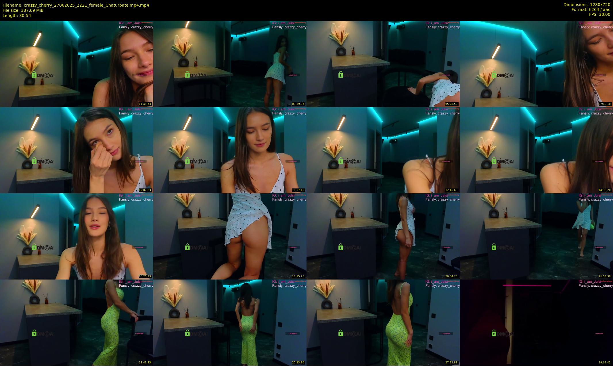 crazzy_cherry — 31 minute Chaturbate female cam show recording, 720p, Jun 27, 2025