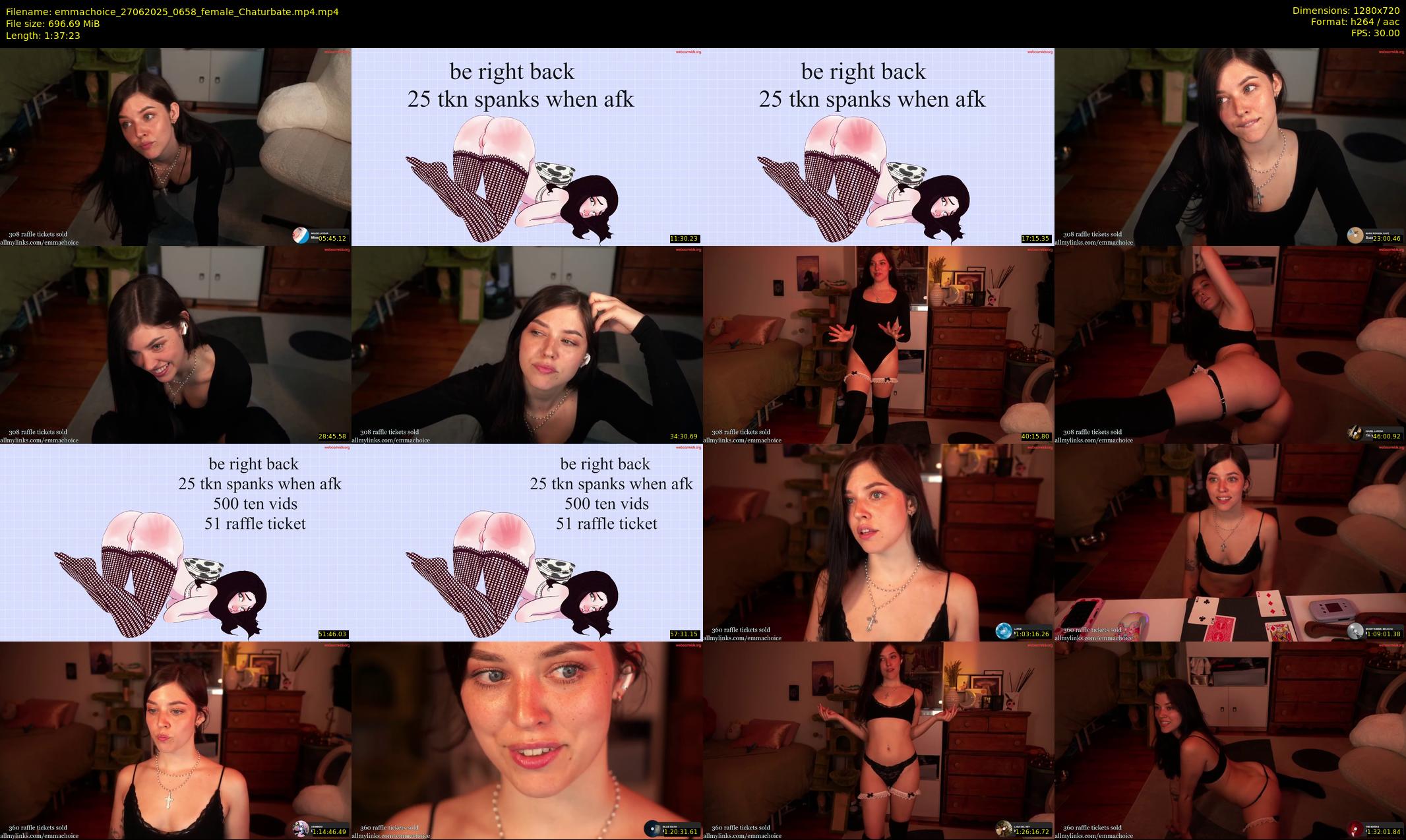 emmachoice — 98 minute Chaturbate female cam show recording, 720p, Jun 27, 2025