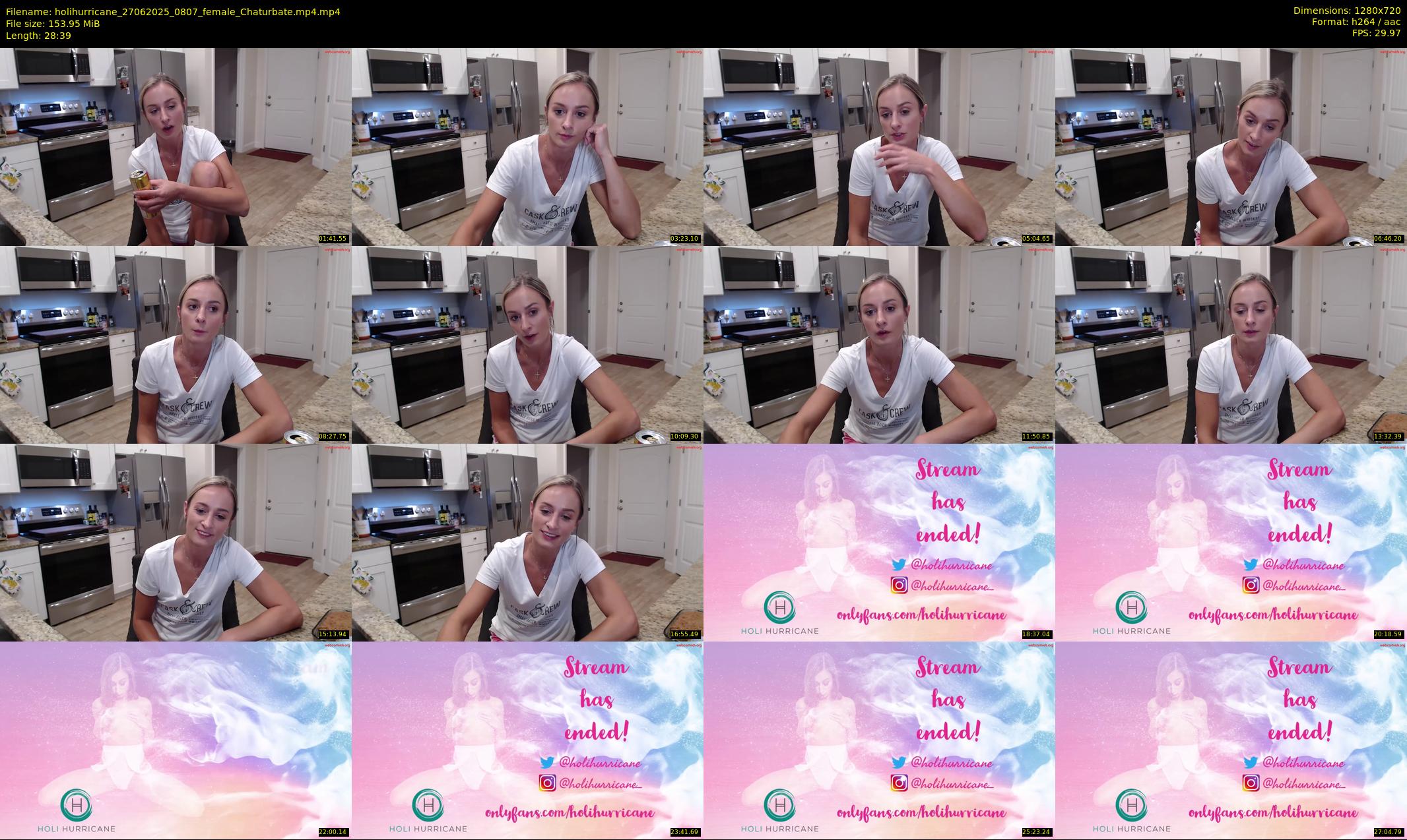 holihurricane — 29 minute Chaturbate female cam show recording, 720p, Jun 27, 2025