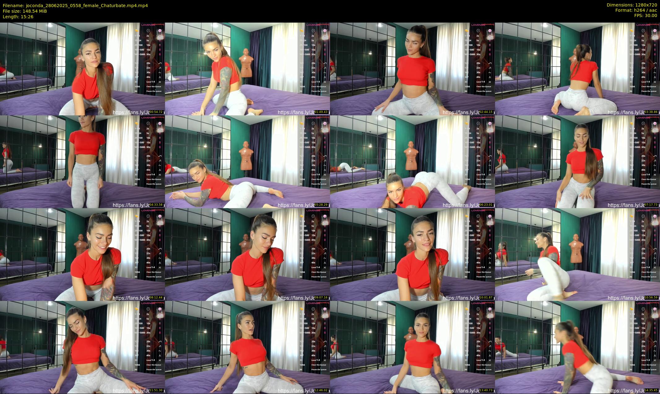 joconda — 16 minute Chaturbate female cam show recording, 720p, Jun 28, 2025