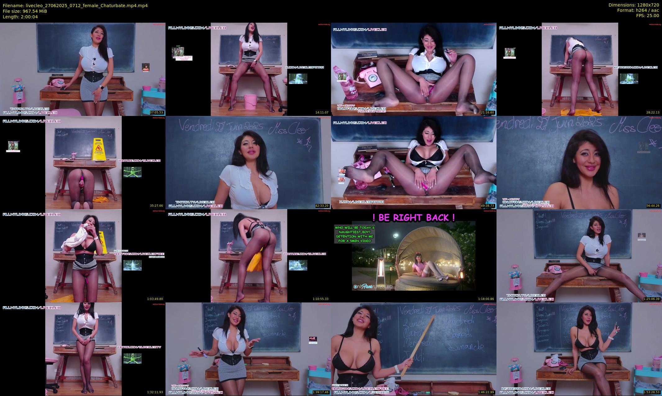 livecleo — 121 minute Chaturbate female cam show recording, 720p, Jun 27, 2025