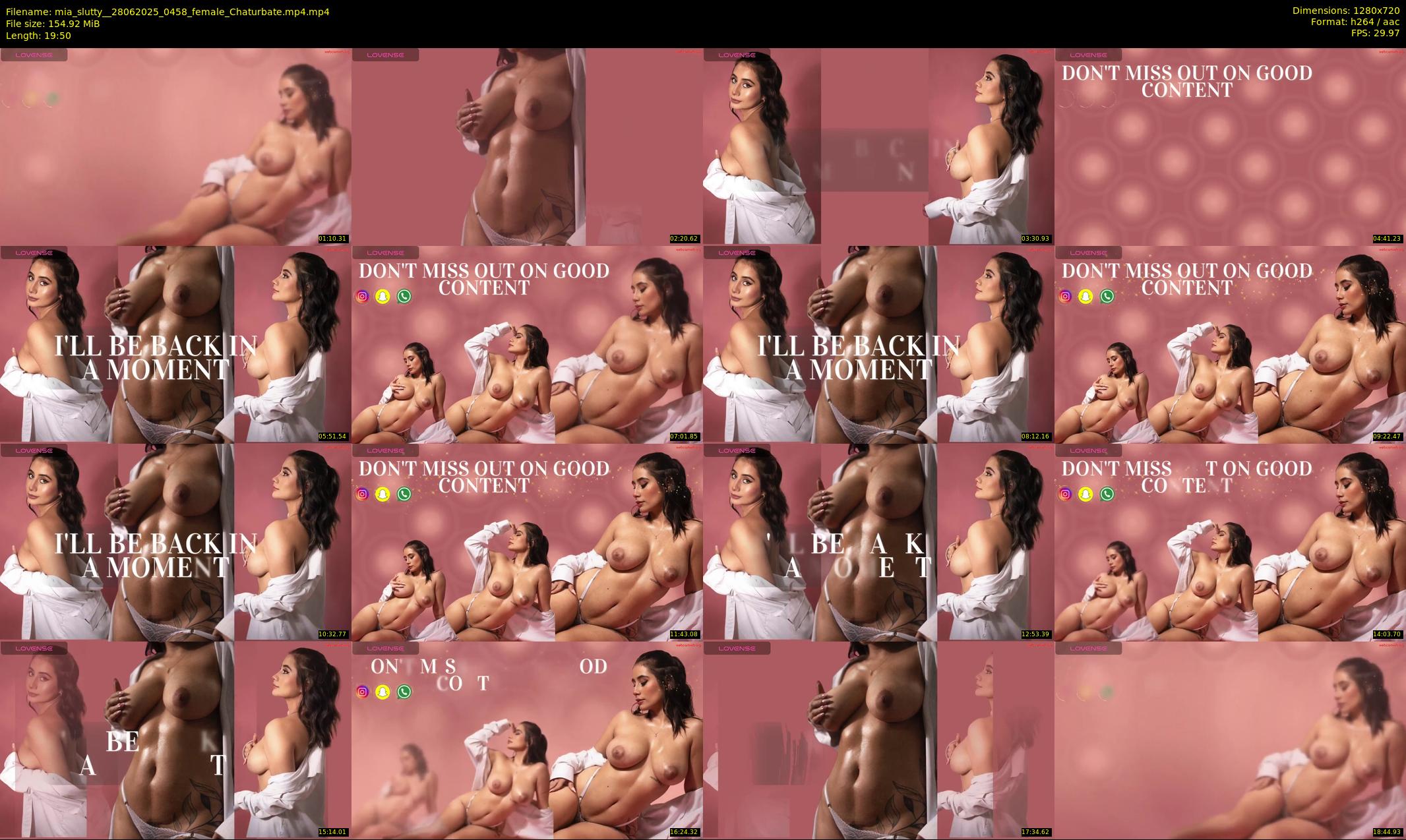 mia_slutty_ — 20 minute Chaturbate female cam show recording, 720p, Jun 28, 2025