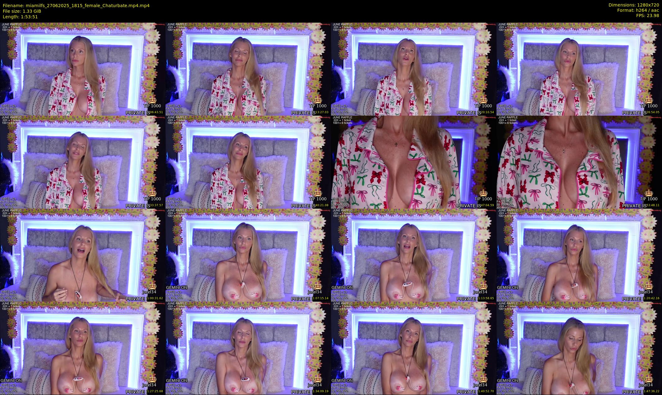 miamilfs — 114 minute Chaturbate female cam show recording, 720p, Jun 27, 2025