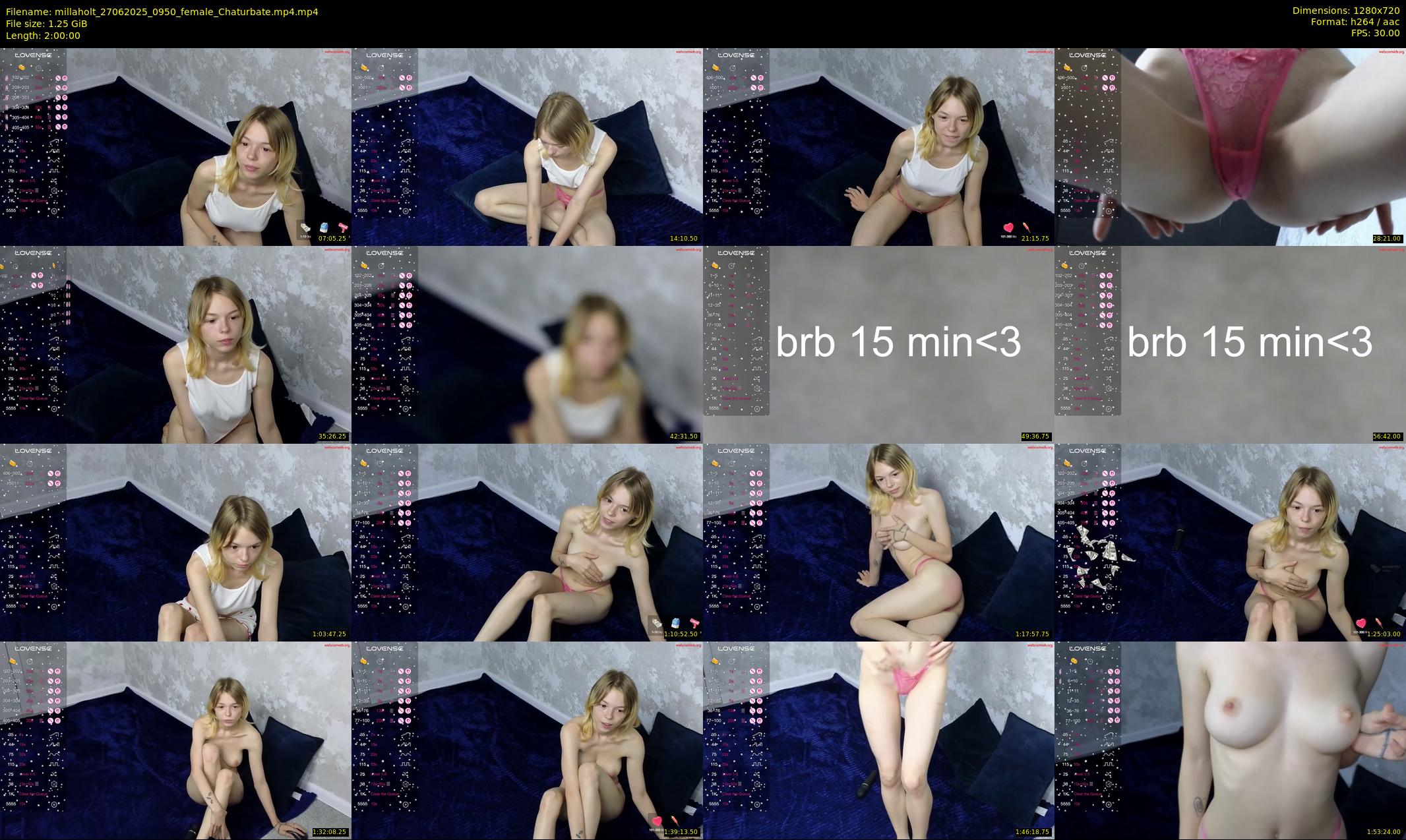 millaholt — 120 minute Chaturbate female cam show recording, 720p, Jun 27, 2025
