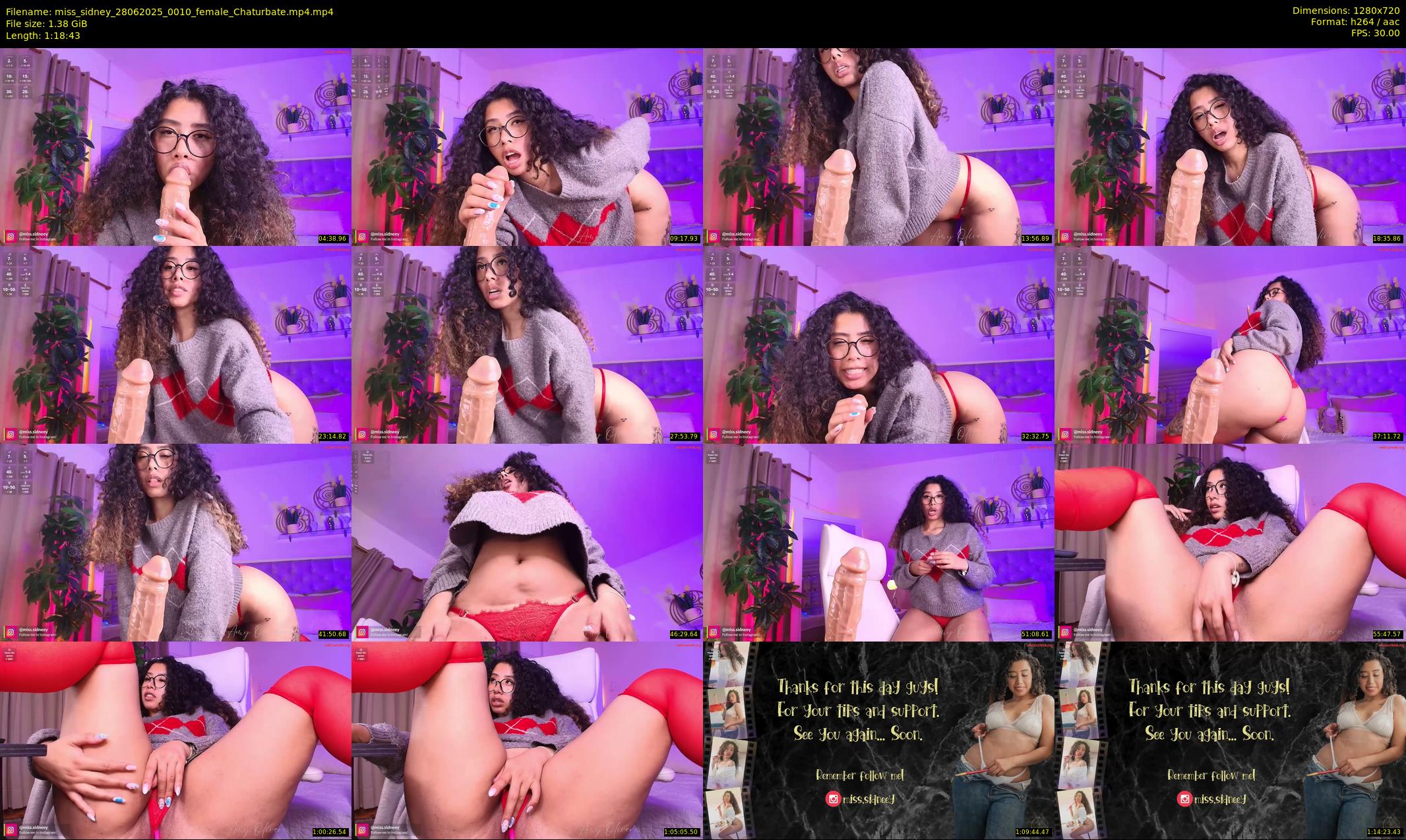 miss_sidney — 79 minute Chaturbate female cam show recording, 720p, Jun 28, 2025