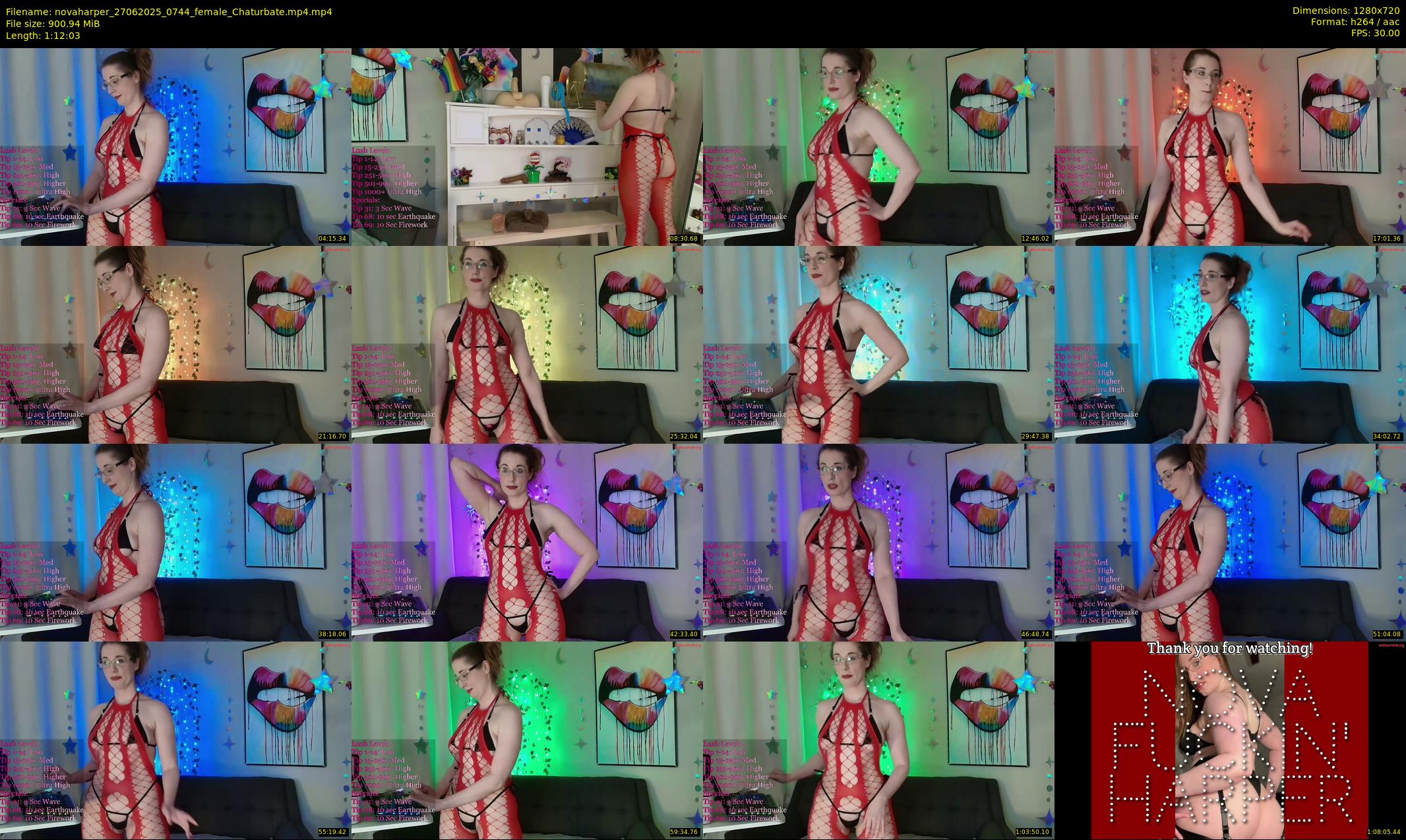 novaharper — 73 minute Chaturbate female cam show recording, 720p, Jun 27, 2025