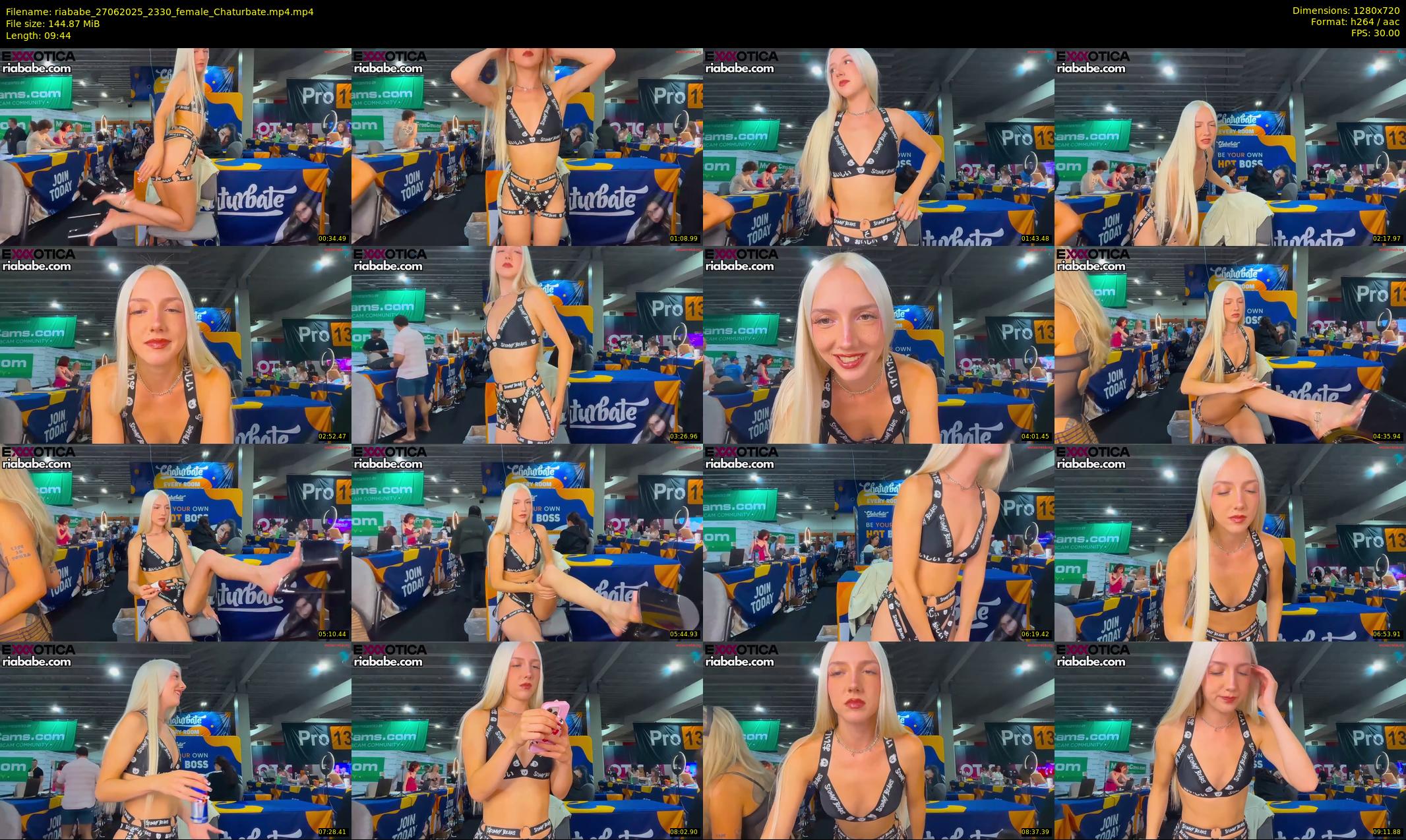 riababe — 10 minute Chaturbate female cam show recording, 720p, Jun 27, 2025