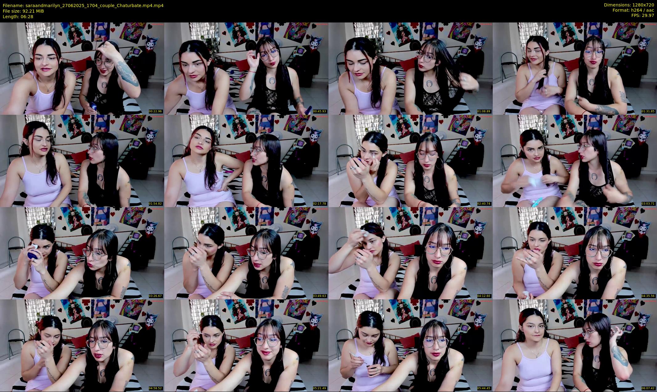 saraandmarilyn — 7 minute Chaturbate couple cam show recording, 720p, Jun 27, 2025
