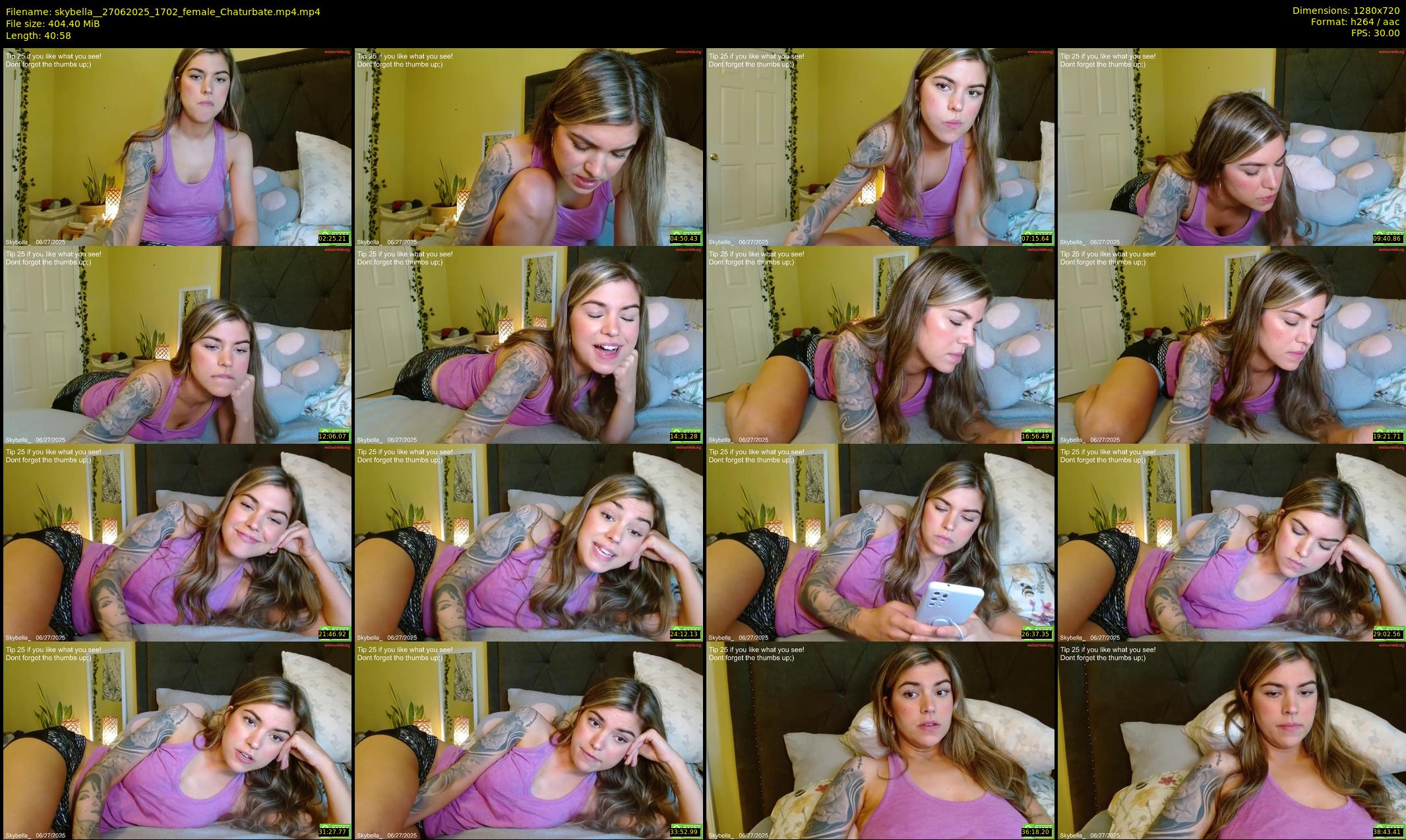 skybella_ — 41 minute Chaturbate female cam show recording, 720p, Jun 27, 2025