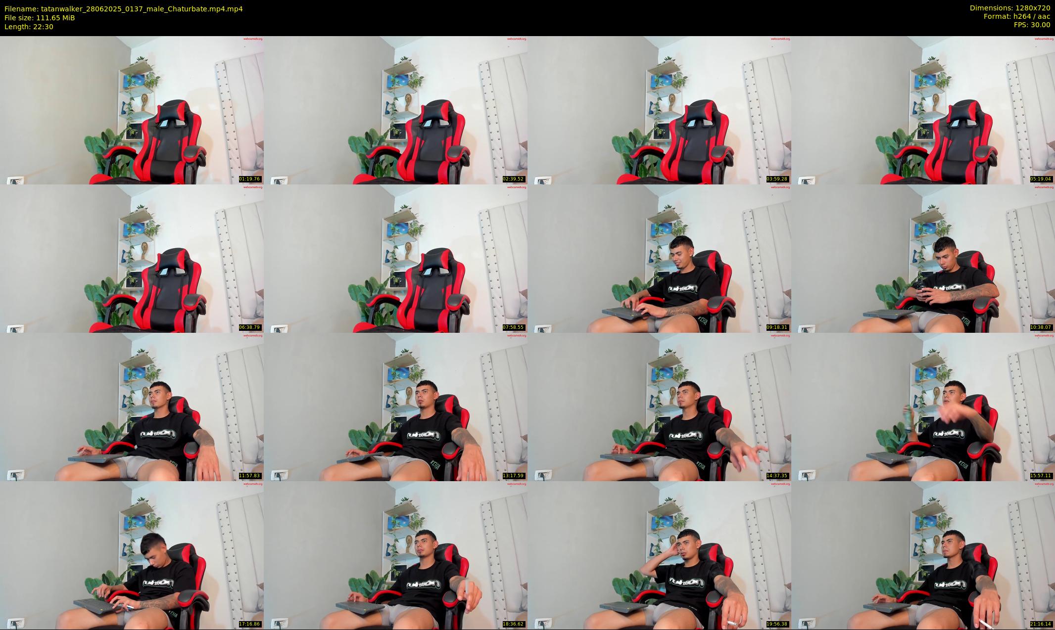 tatanwalker — 23 minute Chaturbate male cam show recording, 720p, Jun 28, 2025