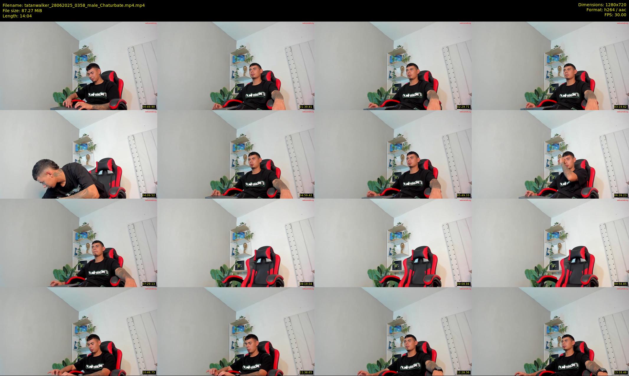 tatanwalker — 15 minute Chaturbate male cam show recording, 720p, Jun 28, 2025