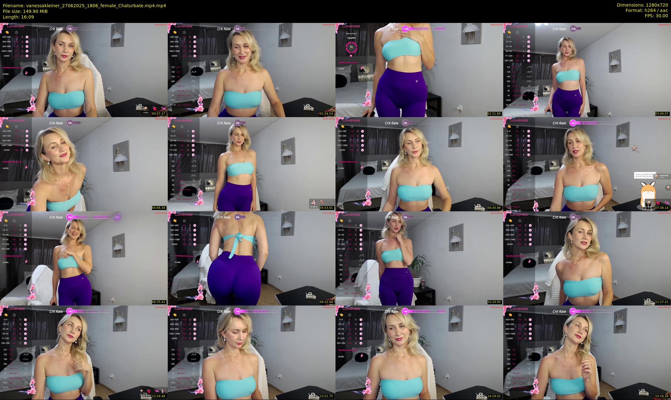 vanessakleiner — 17 minute Chaturbate female cam show recording, 720p, Jun 27, 2025