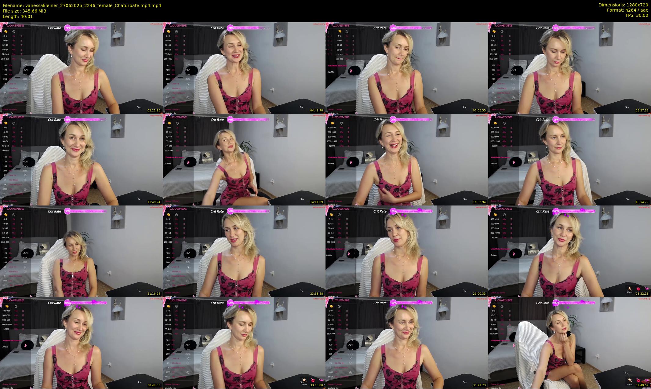 vanessakleiner — 41 minute Chaturbate female cam show recording, 720p, Jun 27, 2025