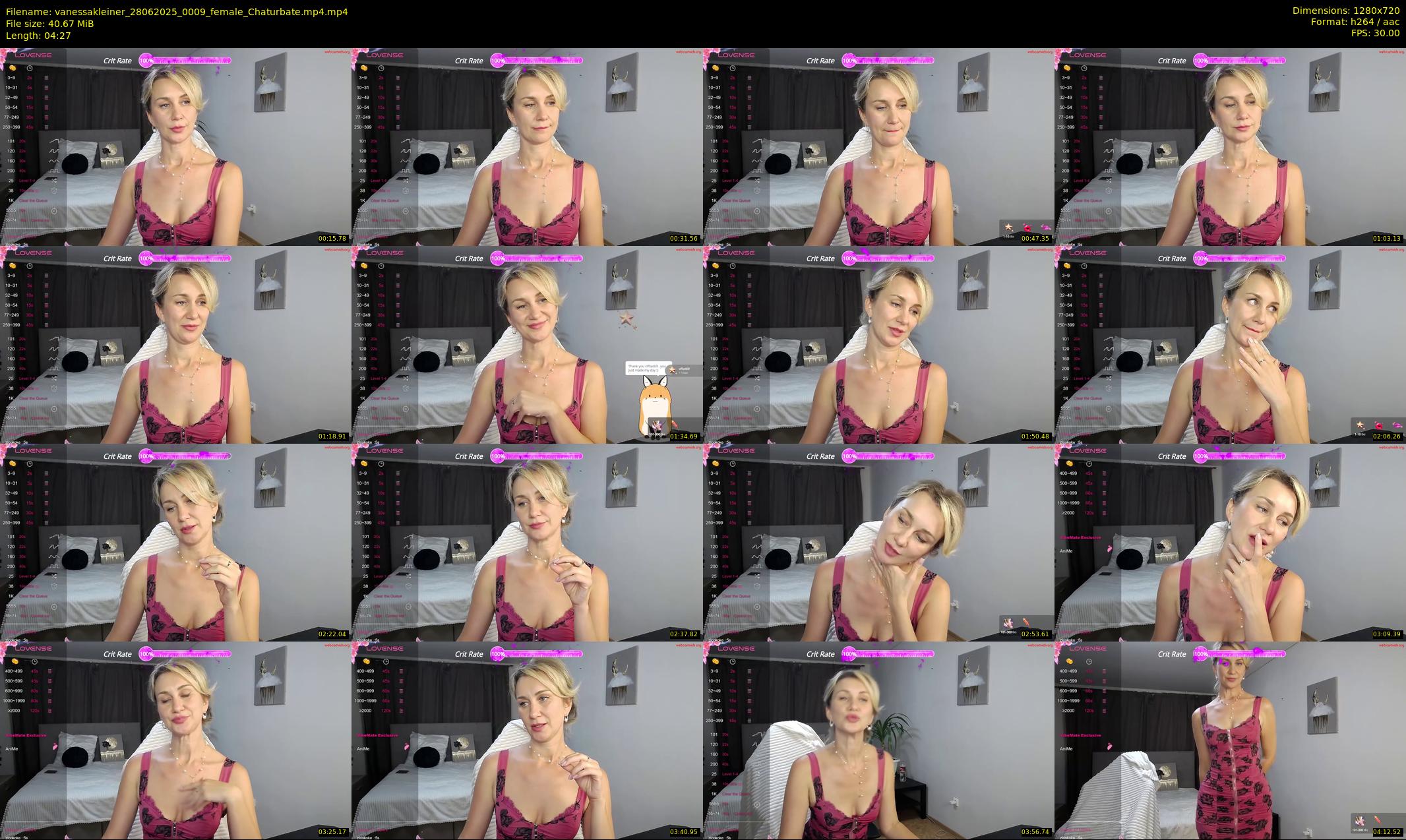 vanessakleiner — 5 minute Chaturbate female cam show recording, 720p, Jun 28, 2025