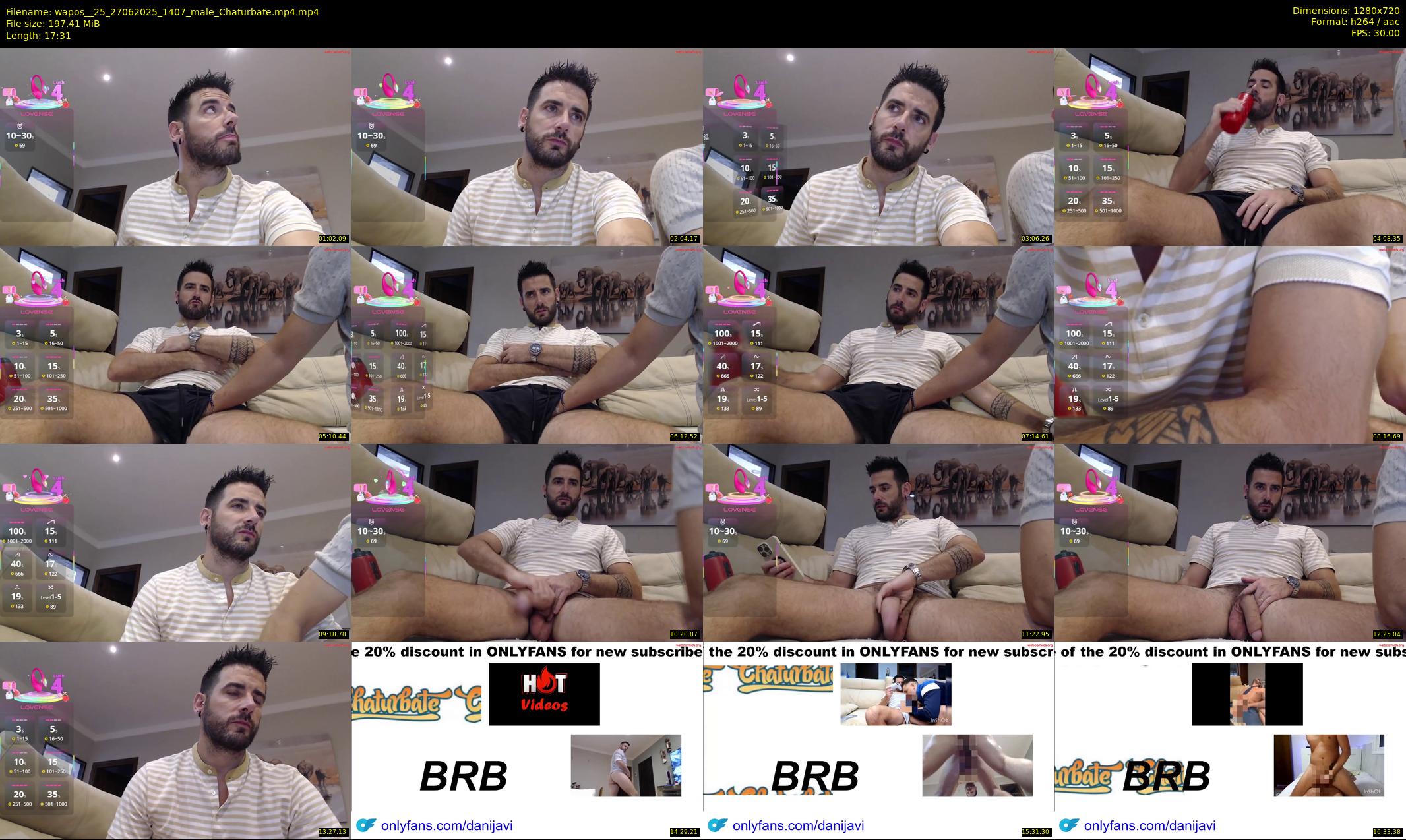 wapos__25 — 18 minute Chaturbate male cam show recording, 720p, Jun 27, 2025