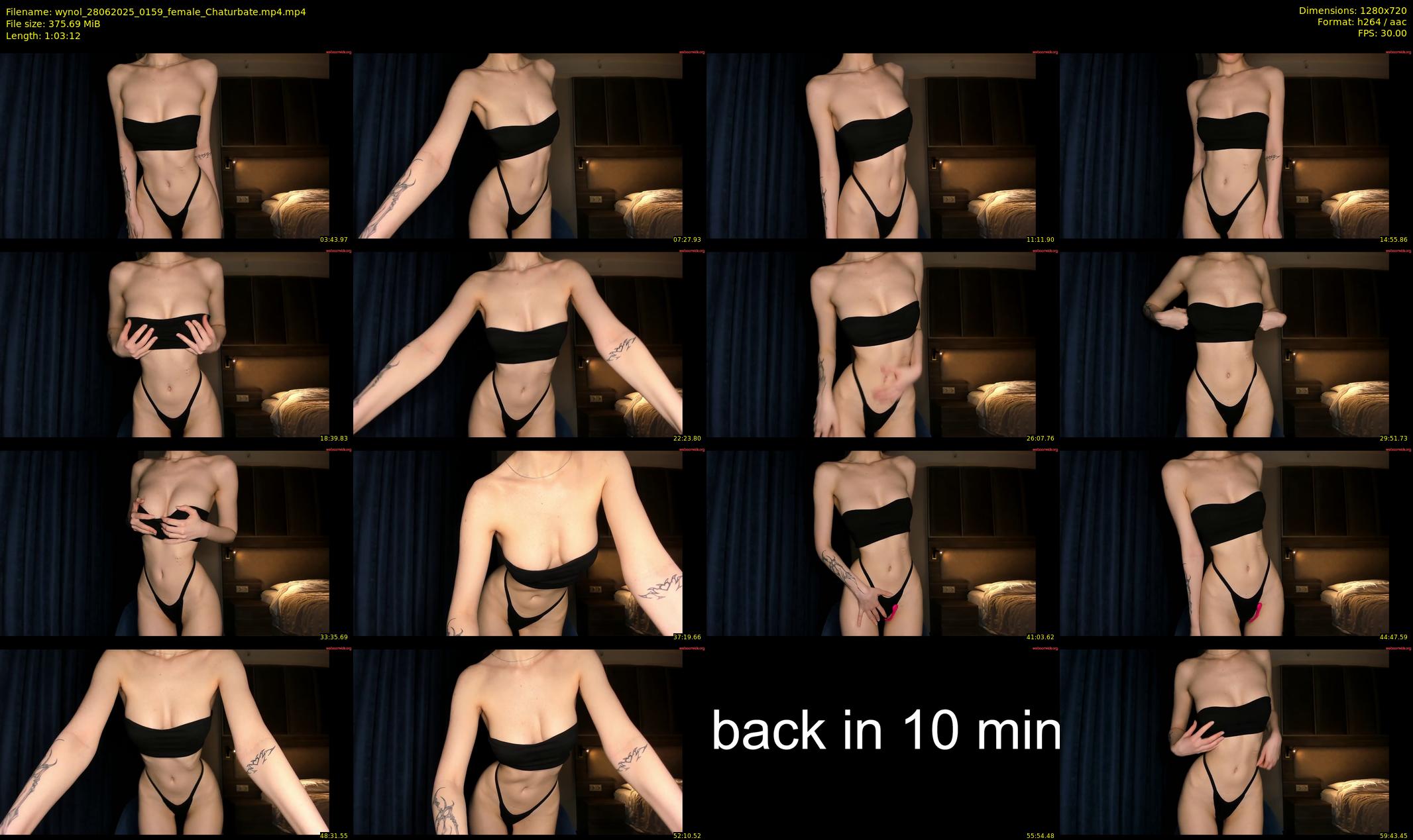 wynol — 64 minute Chaturbate female cam show recording, 720p, Jun 28, 2025
