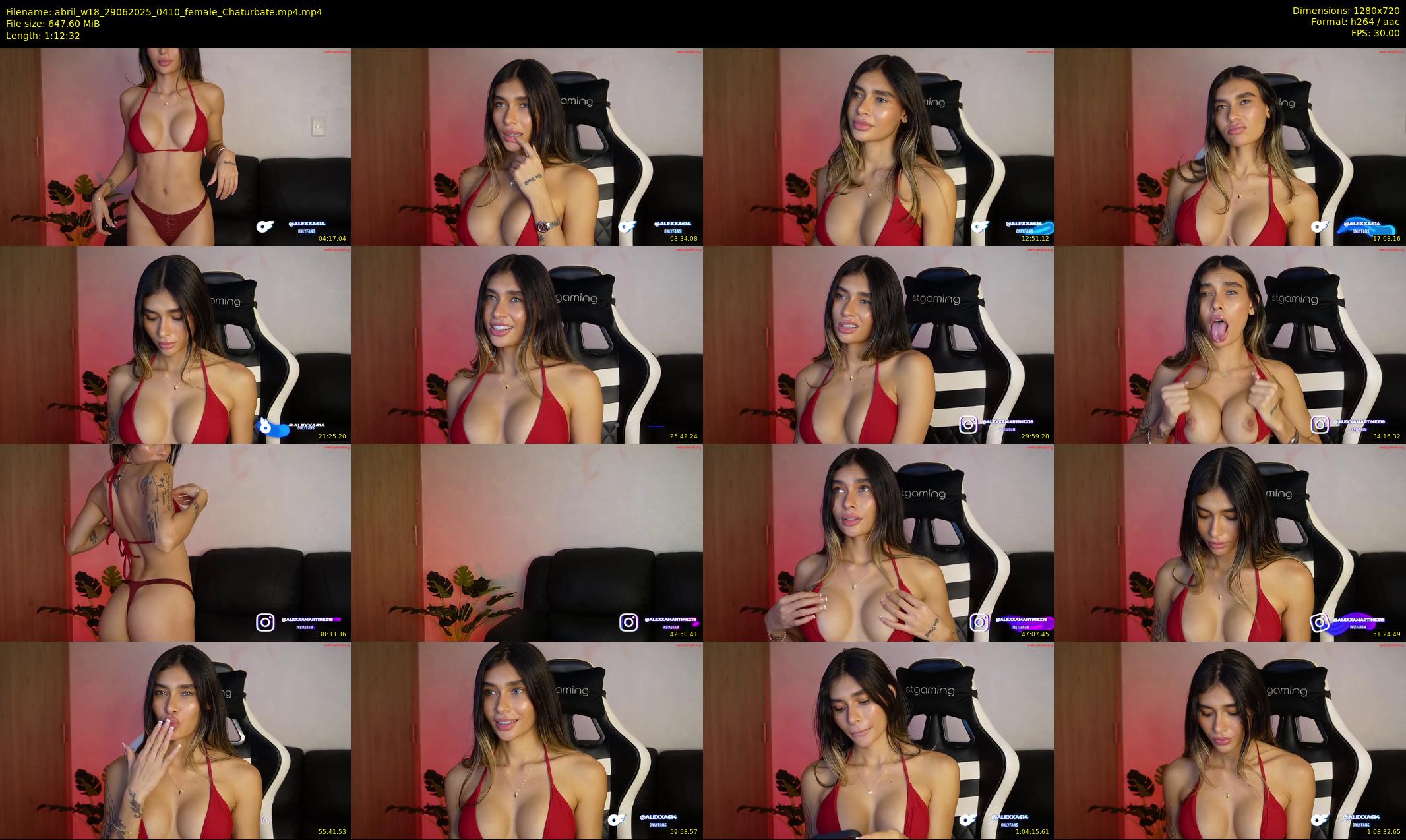abril_w18 — 73 minute Chaturbate female cam show recording, 720p, Jun 29, 2025