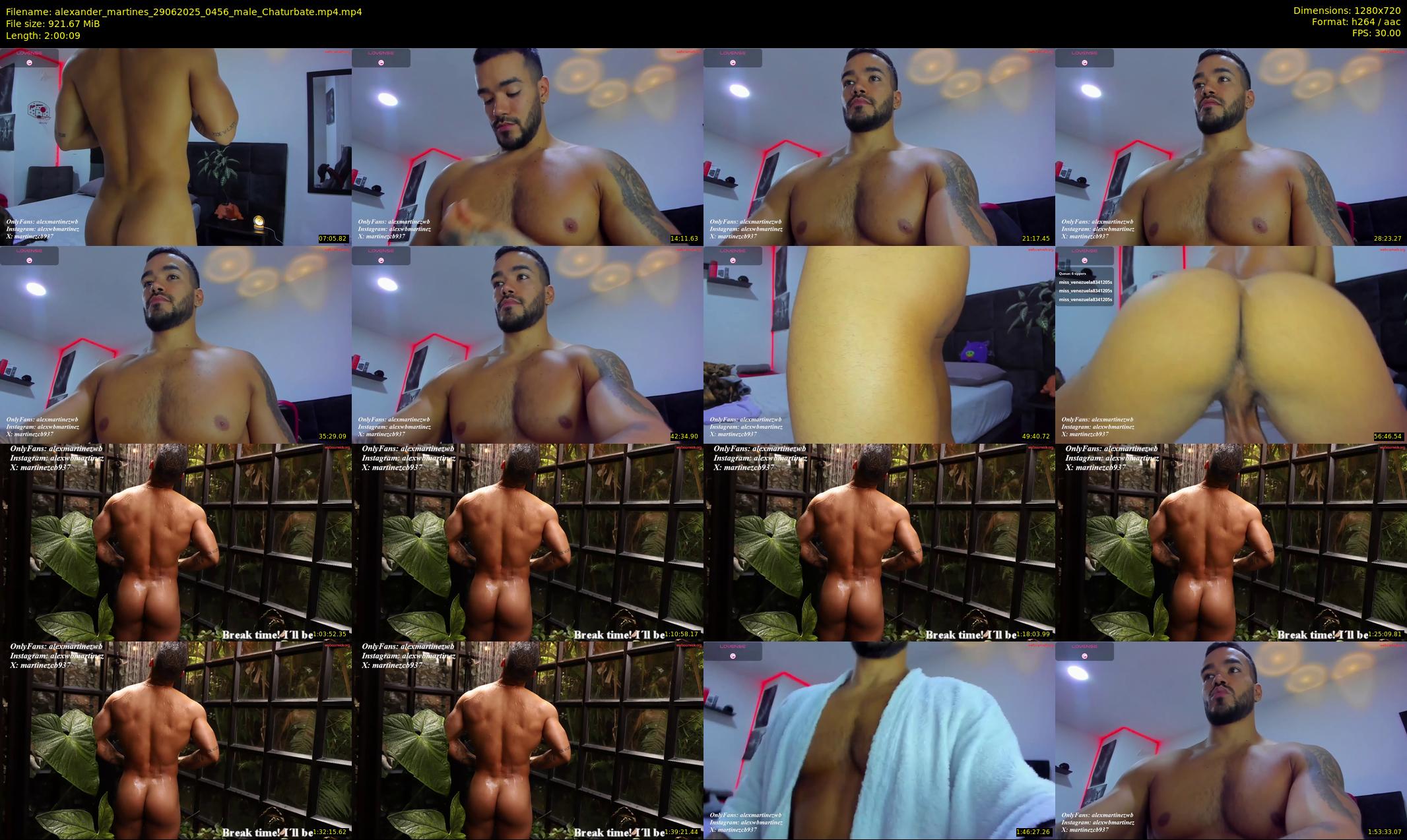alexander_martines — 121 minute Chaturbate male cam show recording, 720p, Jun 29, 2025