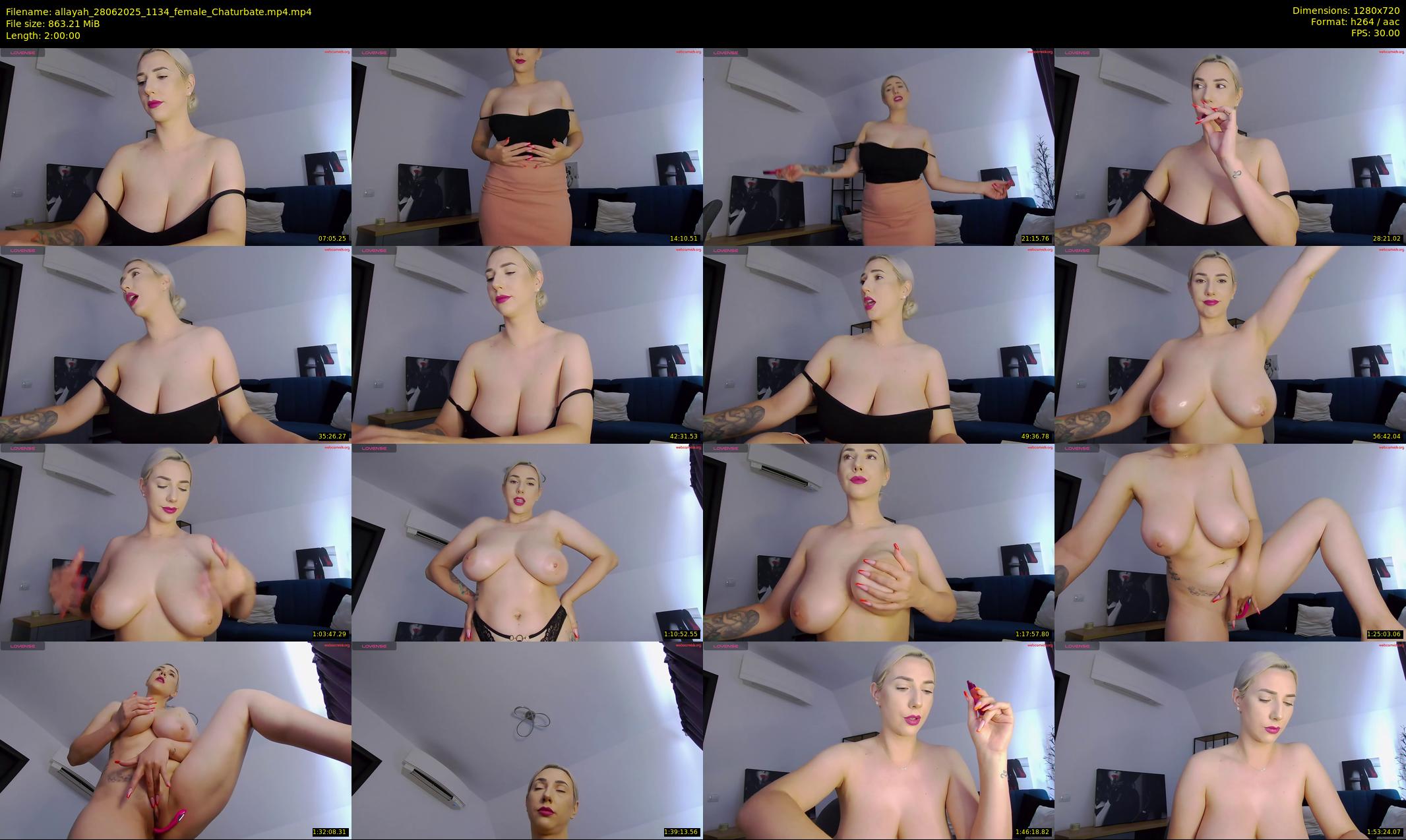 allayah — 120 minute Chaturbate female cam show recording, 720p, Jun 28, 2025