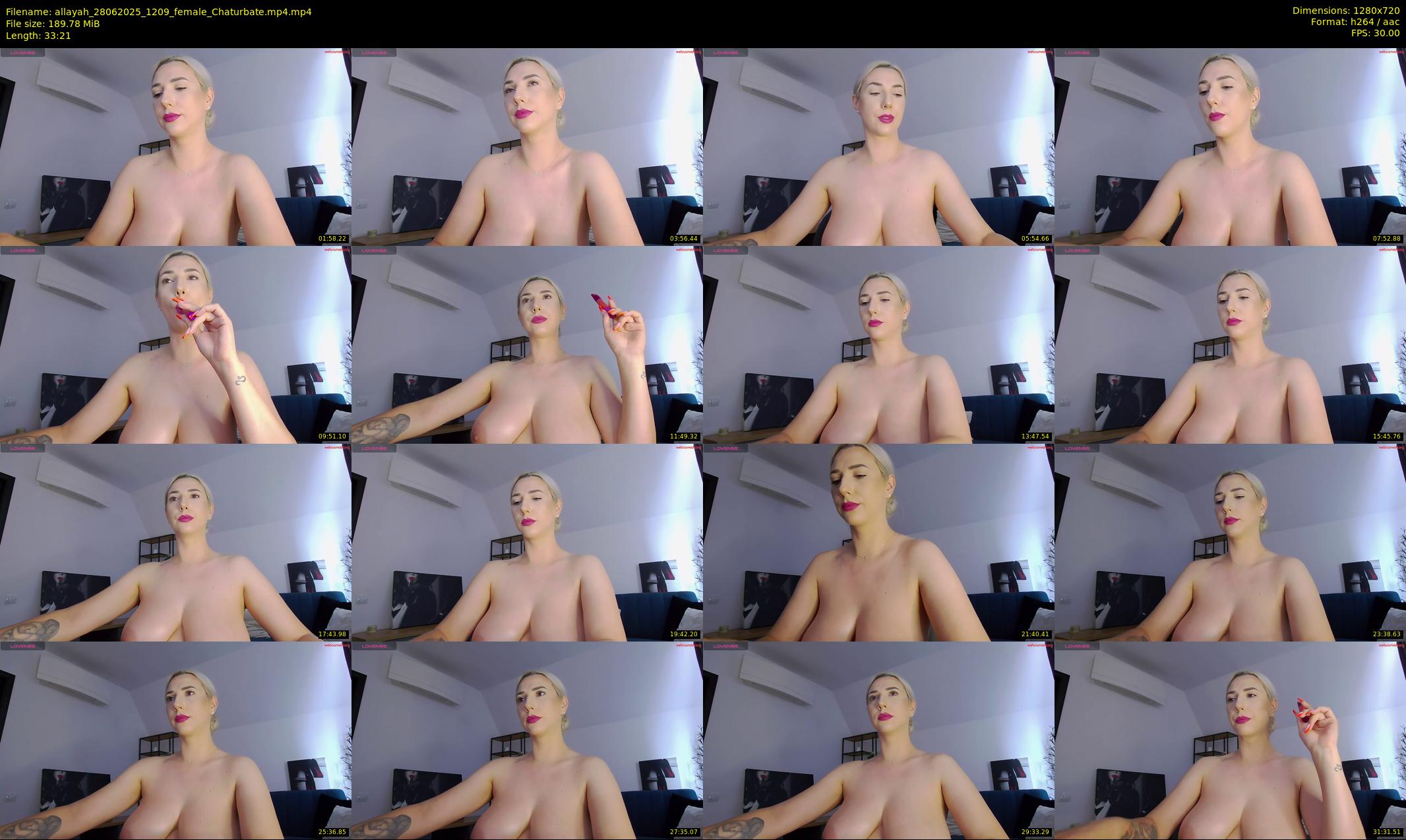 allayah — 34 minute Chaturbate female cam show recording, 720p, Jun 28, 2025