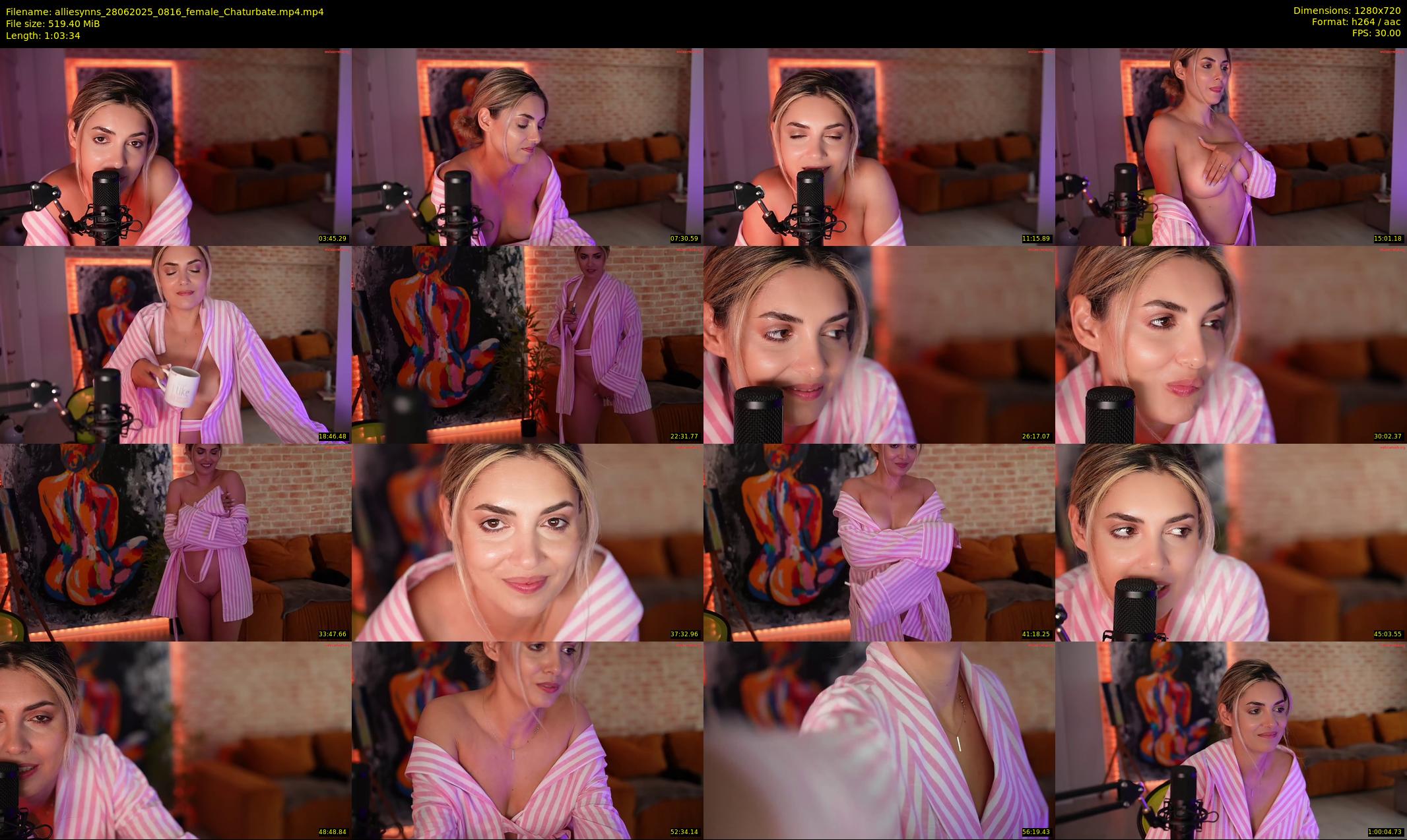 alliesynns — 64 minute Chaturbate female cam show recording, 720p, Jun 28, 2025