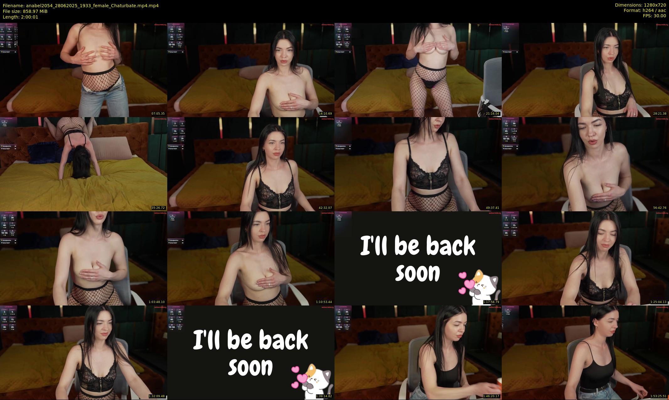 anabel2054 — 121 minute Chaturbate female cam show recording, 720p, Jun 28, 2025