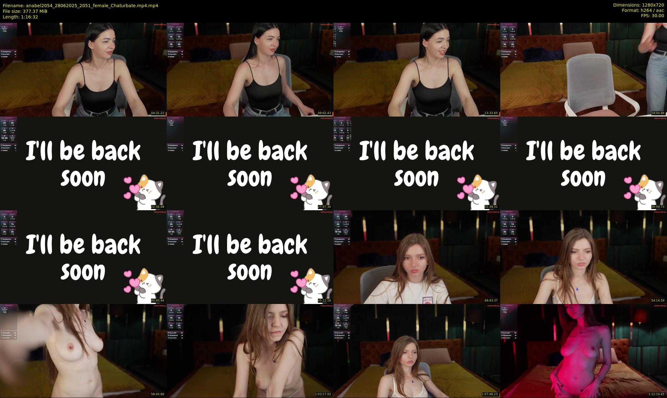 anabel2054 — 77 minute Chaturbate female cam show recording, 720p, Jun 28, 2025