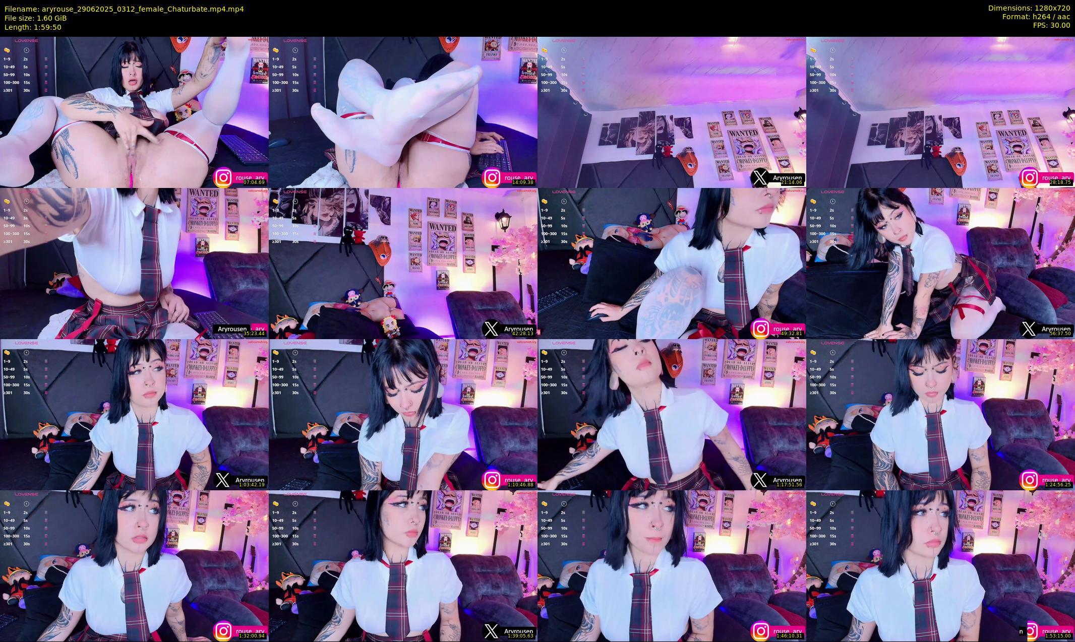 aryrouse — 120 minute Chaturbate female cam show recording, 720p, Jun 29, 2025