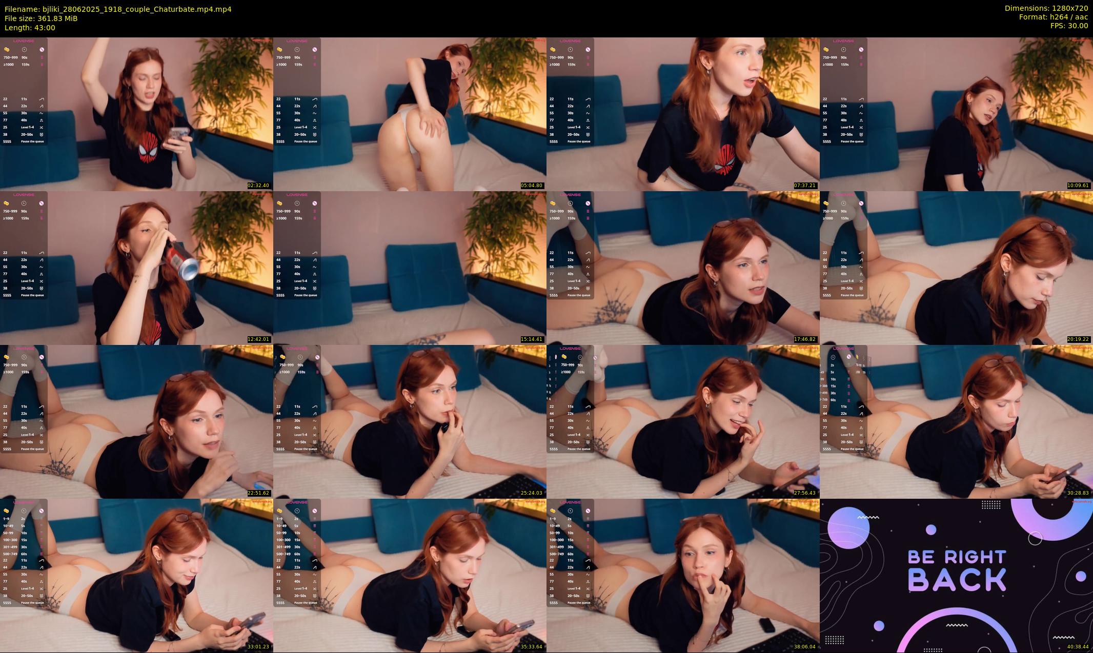 bjliki — 43 minute Chaturbate couple cam show recording, 720p, Jun 28, 2025