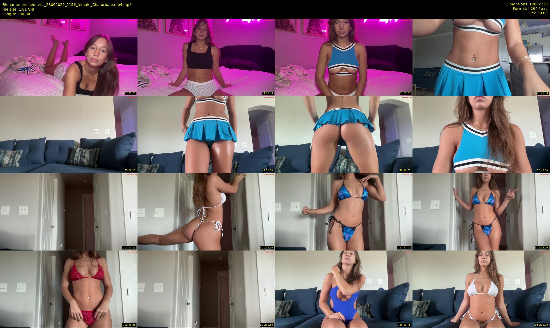 brielledaviss — 120 minute Chaturbate female cam show recording, 720p, Jun 28, 2025