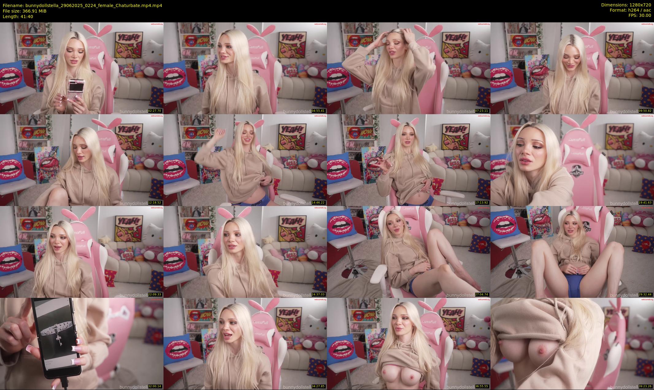 bunnydollstella — 42 minute Chaturbate female cam show recording, 720p, Jun 29, 2025