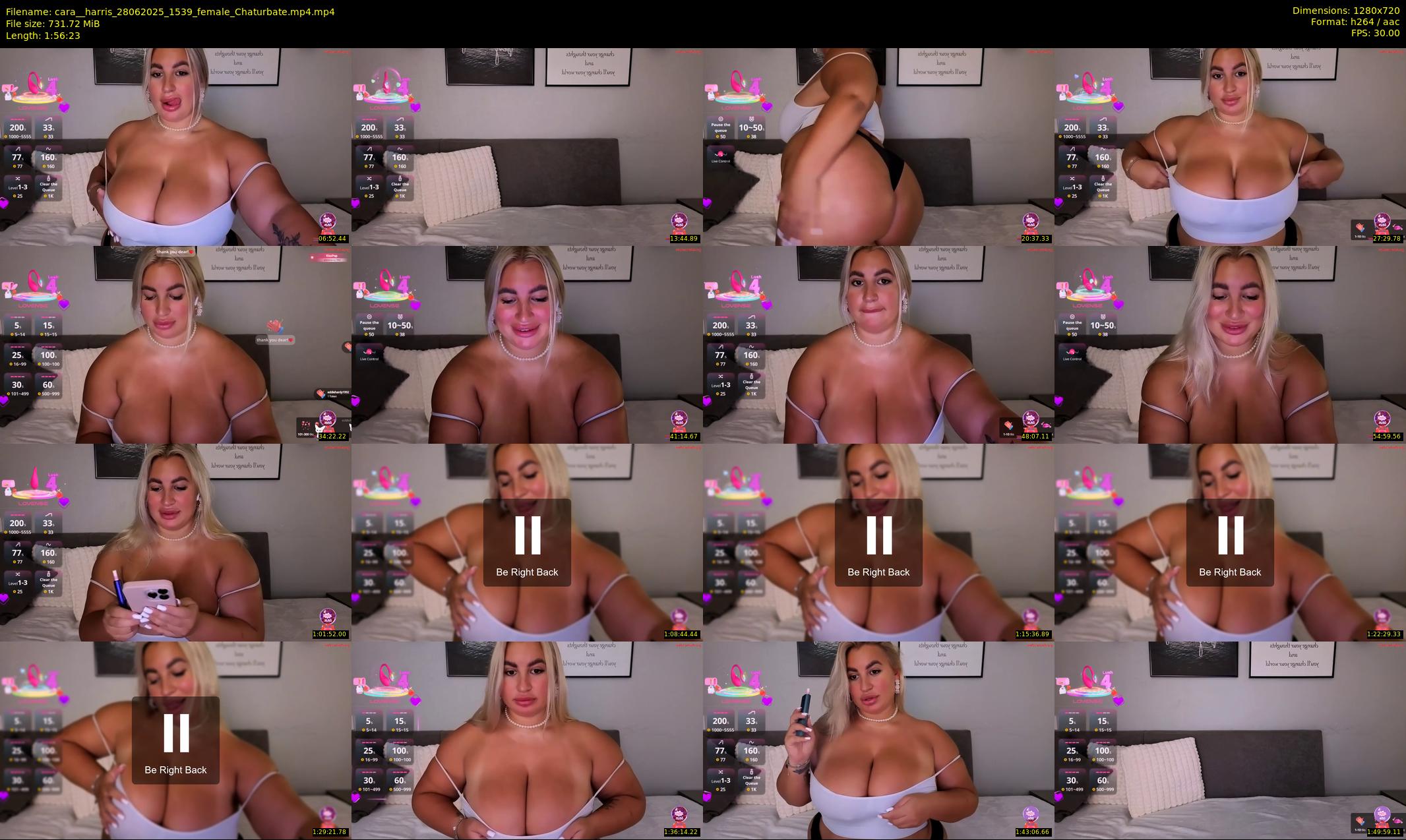 cara__harris — 117 minute Chaturbate female cam show recording, 720p, Jun 28, 2025