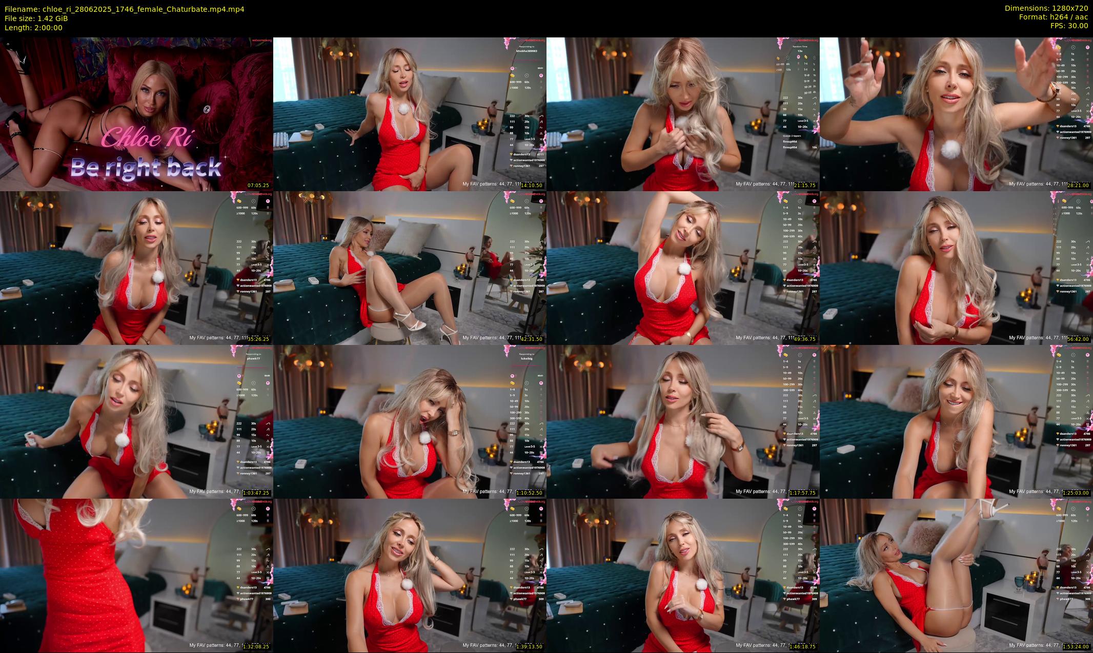 chloe_ri — 120 minute Chaturbate female cam show recording, 720p, Jun 28, 2025